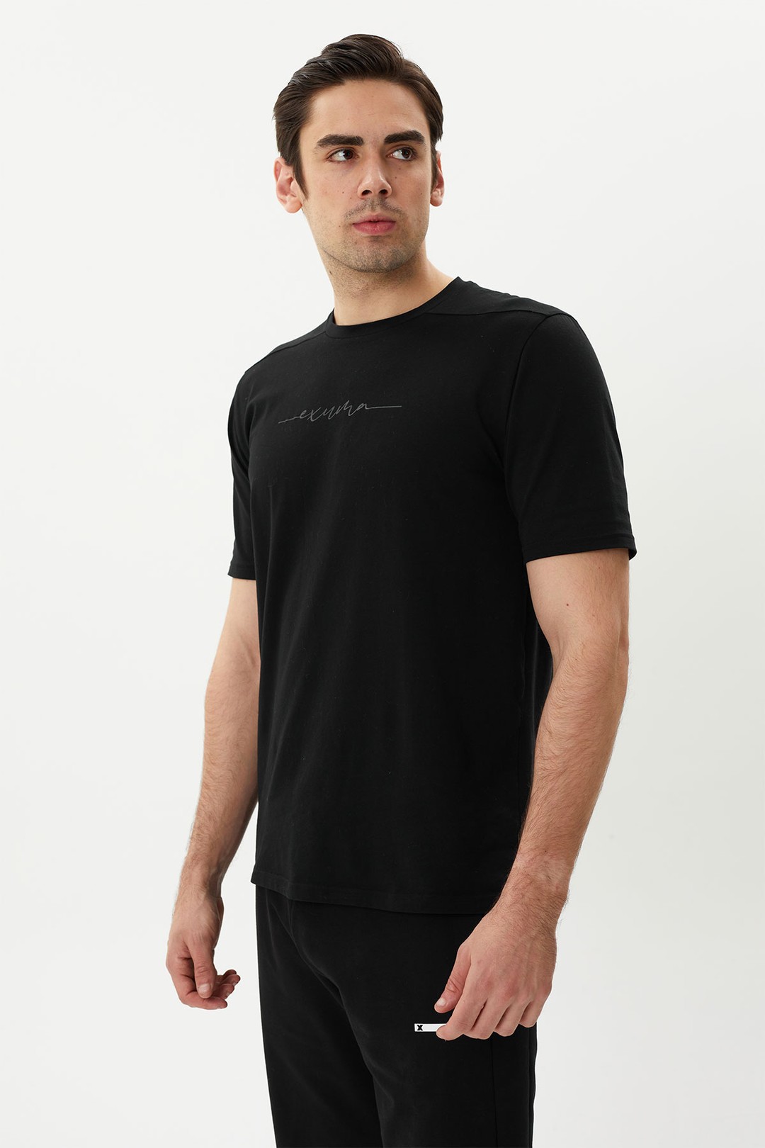 EXUMA ERKEK BASKILI T-SHIRT 1412038 - 010-BLACK