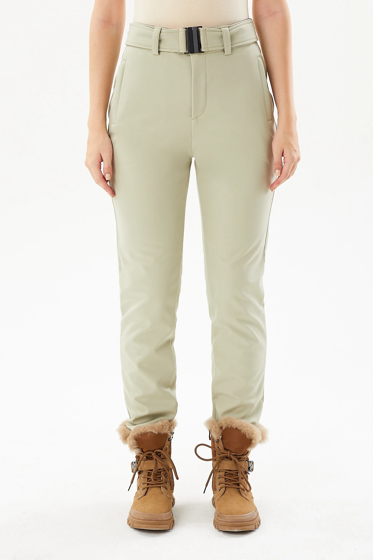 EXUMA KADIN SOFTHELL PANTOLON 2423026 - Yeşil