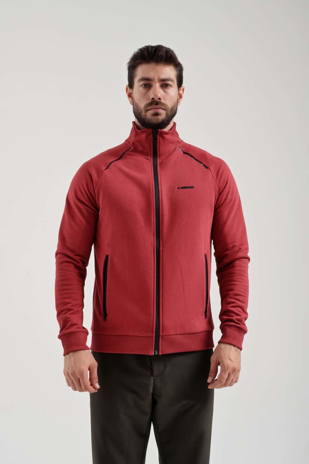 EXUMA ERKEK TAM FERMUARLI SWEATSHIRT 2419002 - 657-RED