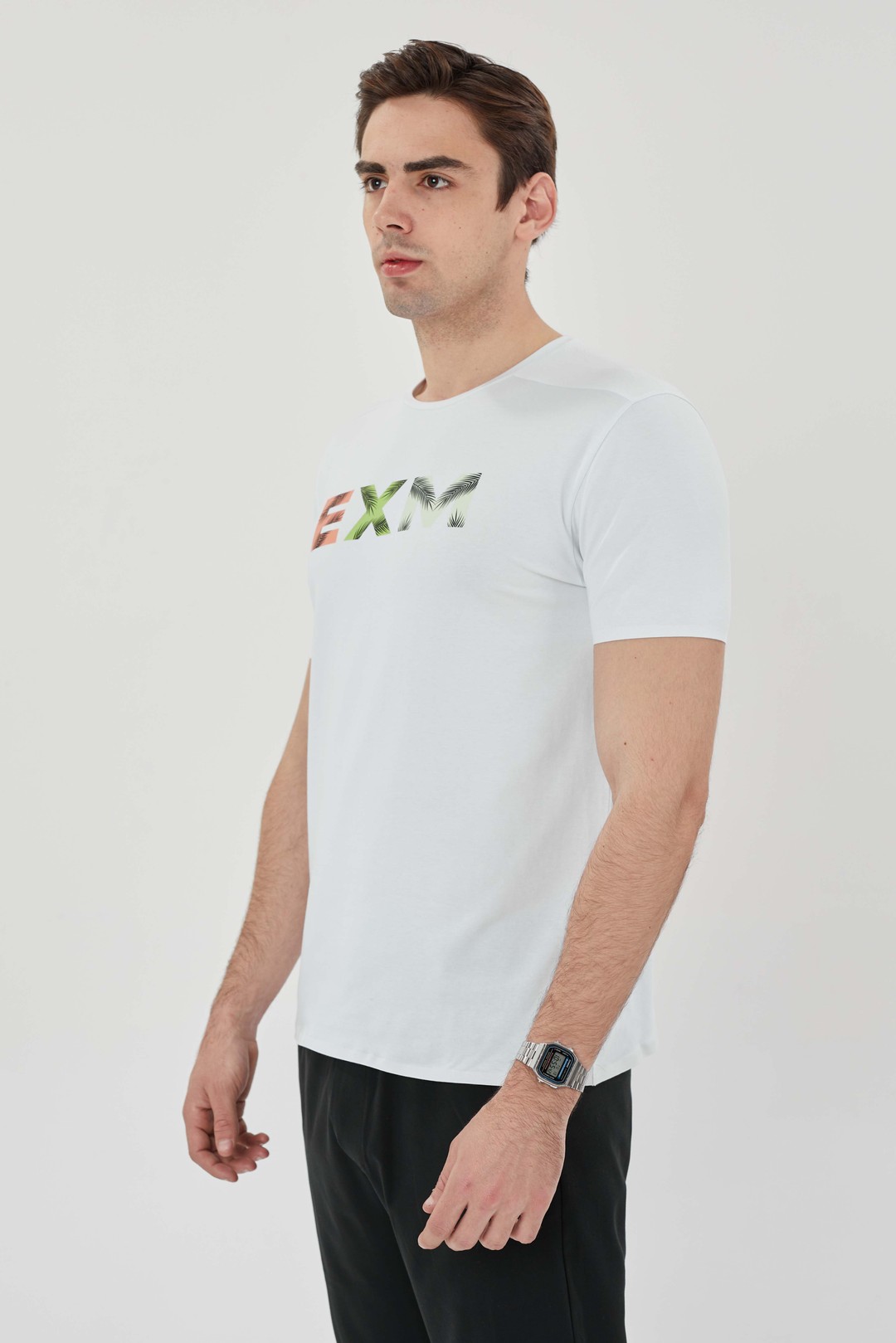 EXUMA ERKEK BASKILI T-SHIRT 1412063 - WHITE