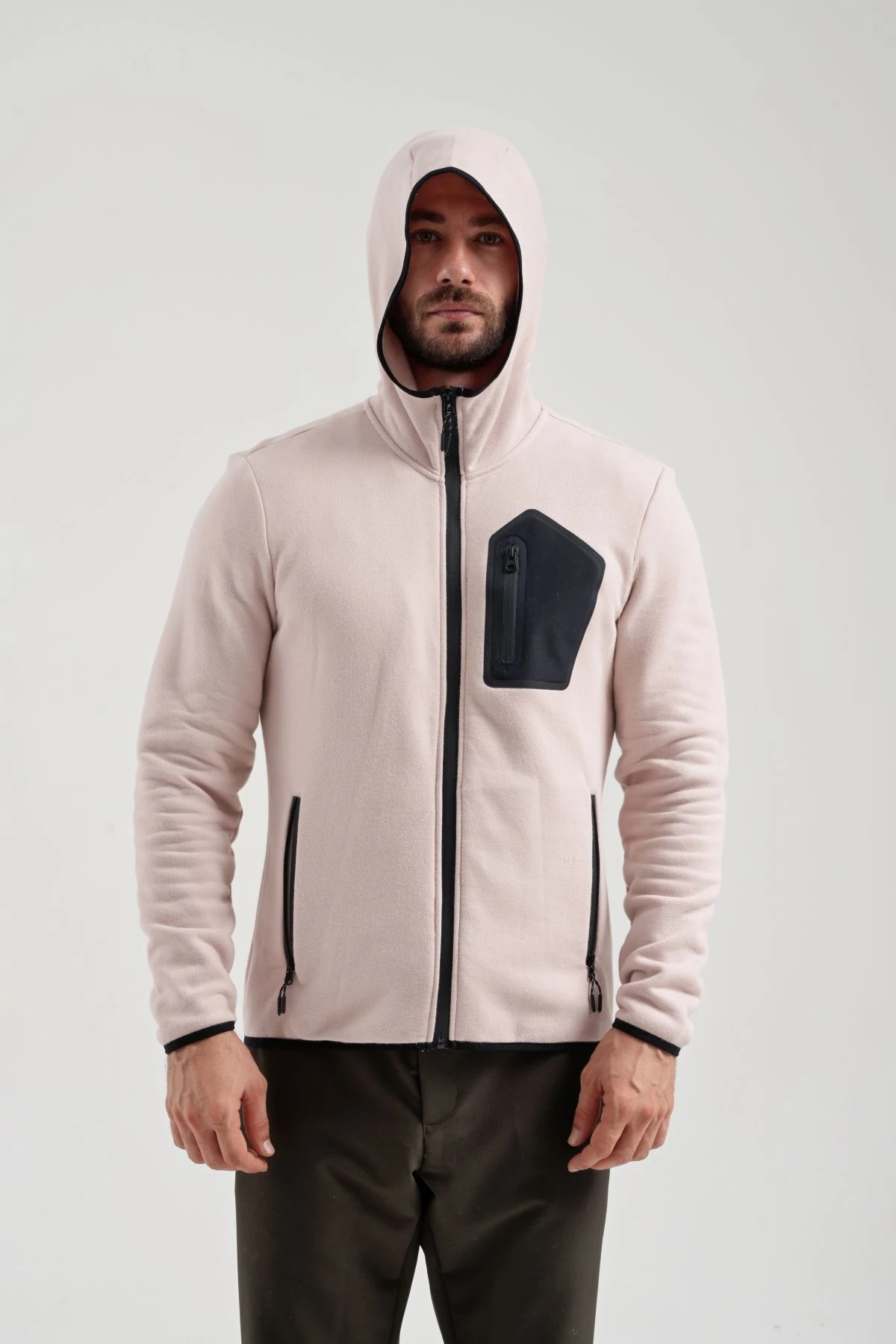 EXUMA ERKEK TAM FERMUARLI SWEATSHIRT 2312250 - POWDER