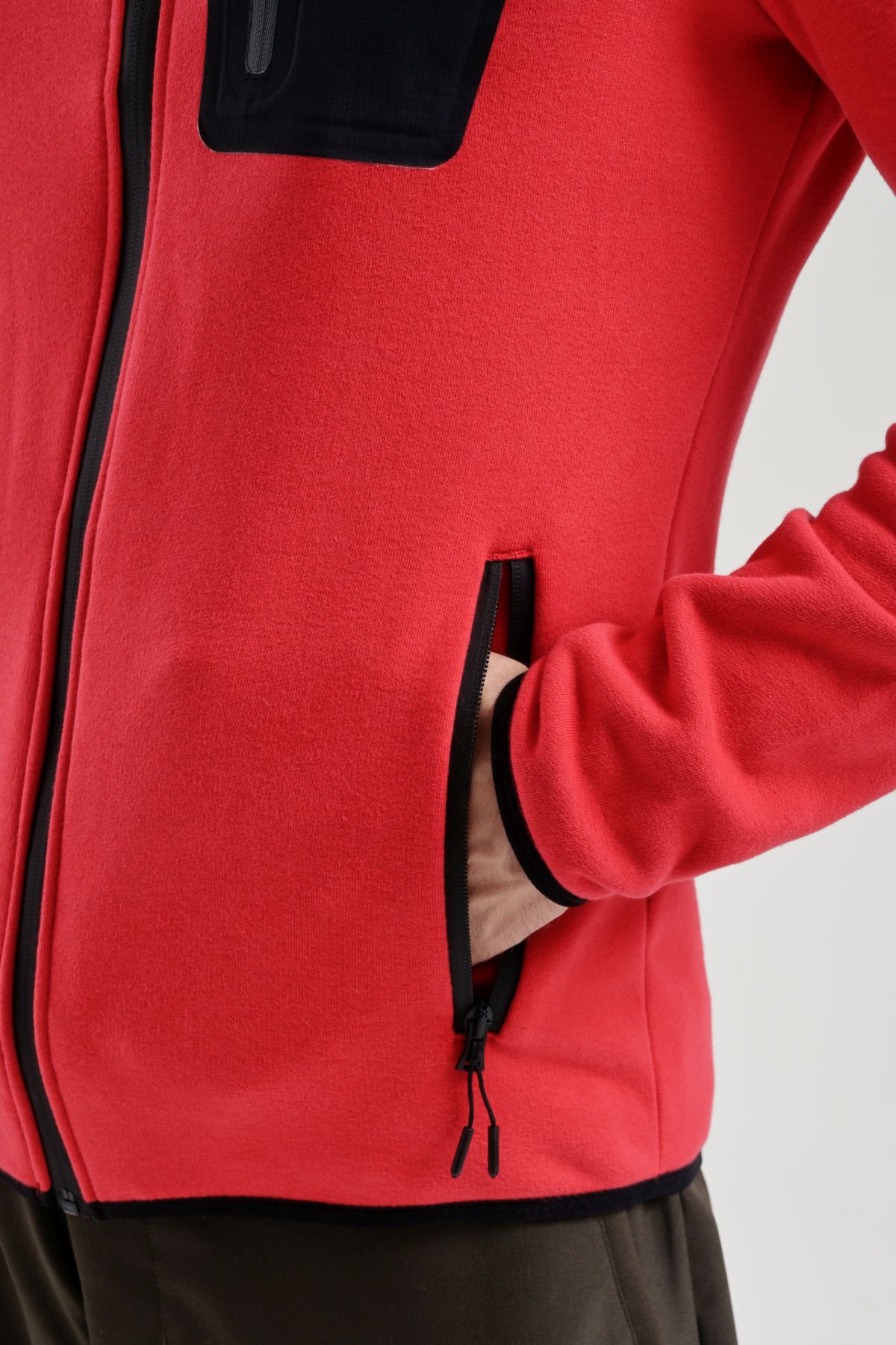 EXUMA ERKEK TAM FERMUARLI SWEATSHIRT 2312250 - 657-RED