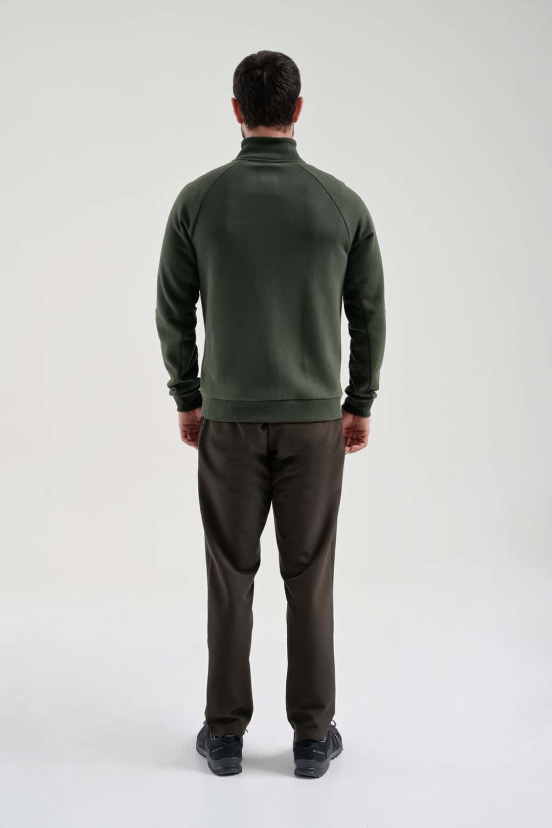 EXUMA ERKEK TAM FERMUARLI SWEATSHIRT 2419002 - Haki