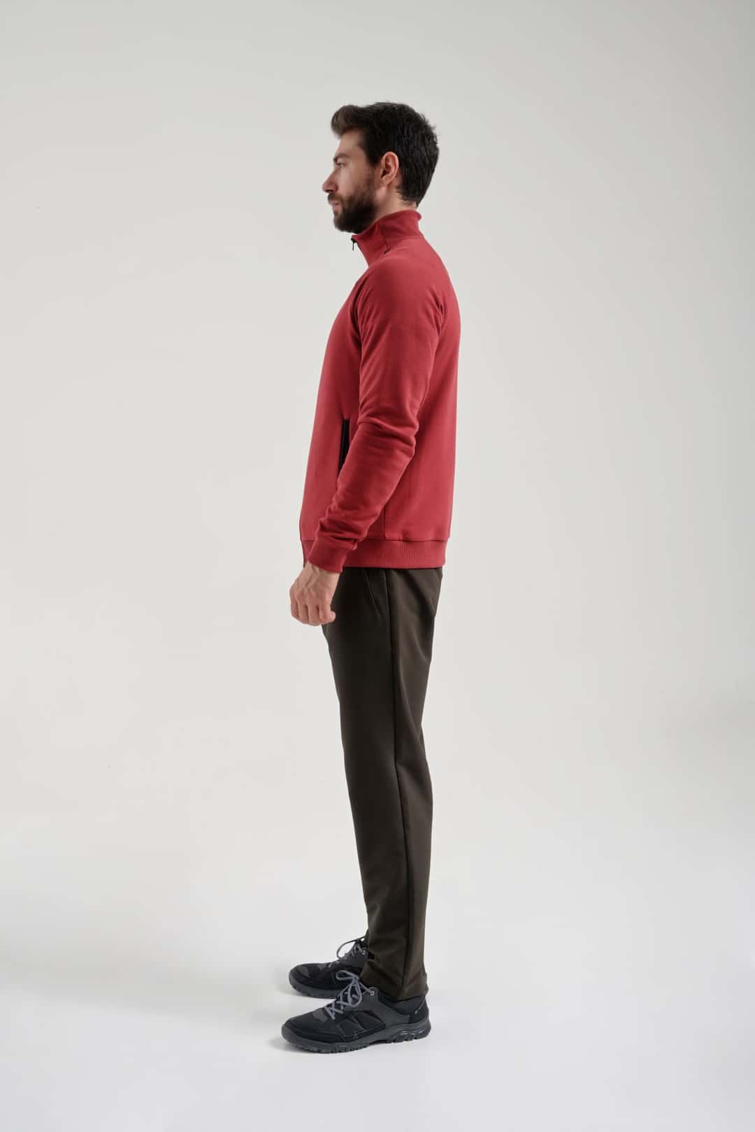 EXUMA ERKEK TAM FERMUARLI SWEATSHIRT 2419002 - 657-RED