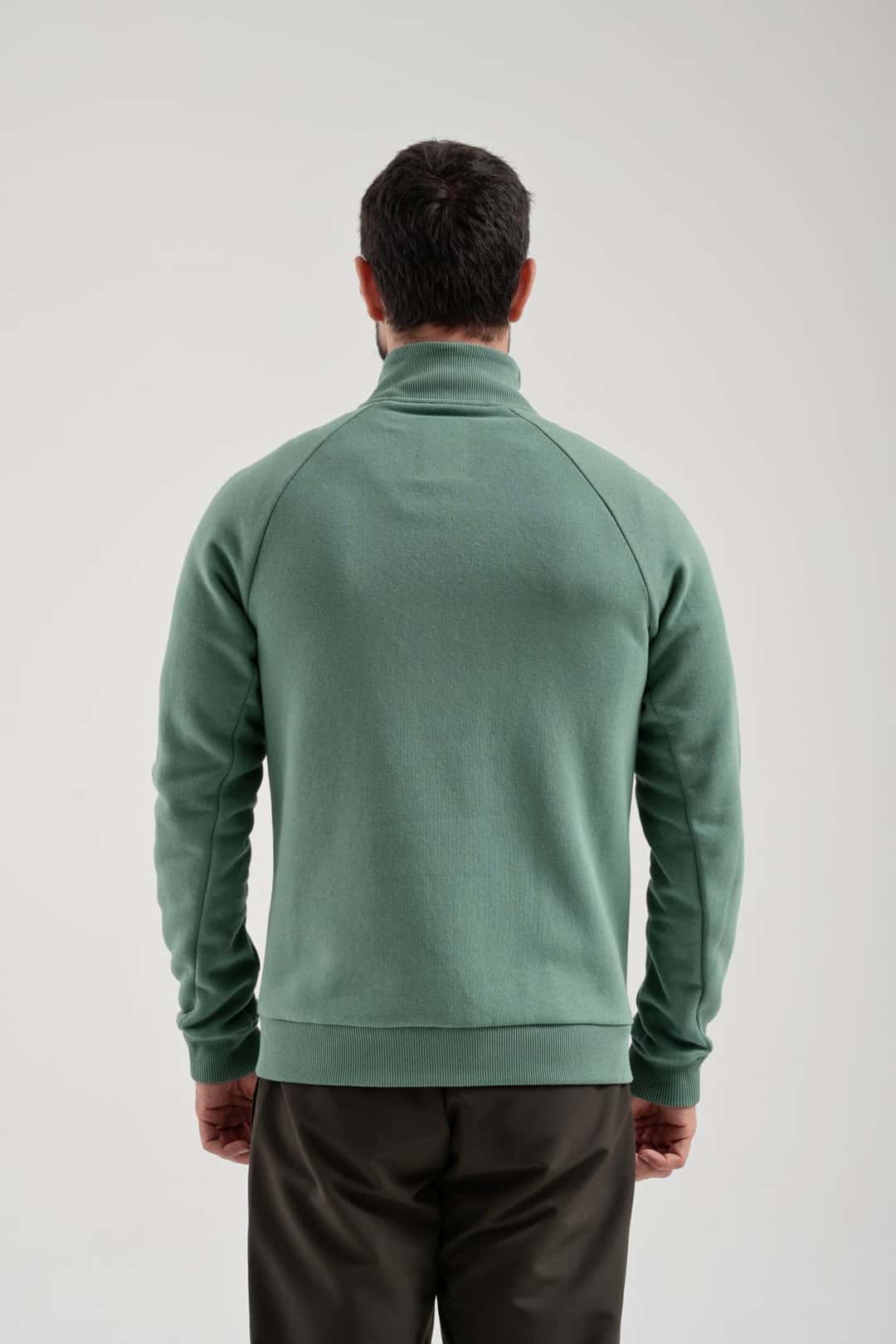 EXUMA ERKEK TAM FERMUARLI SWEATSHIRT 2419002 - 361-GREEN