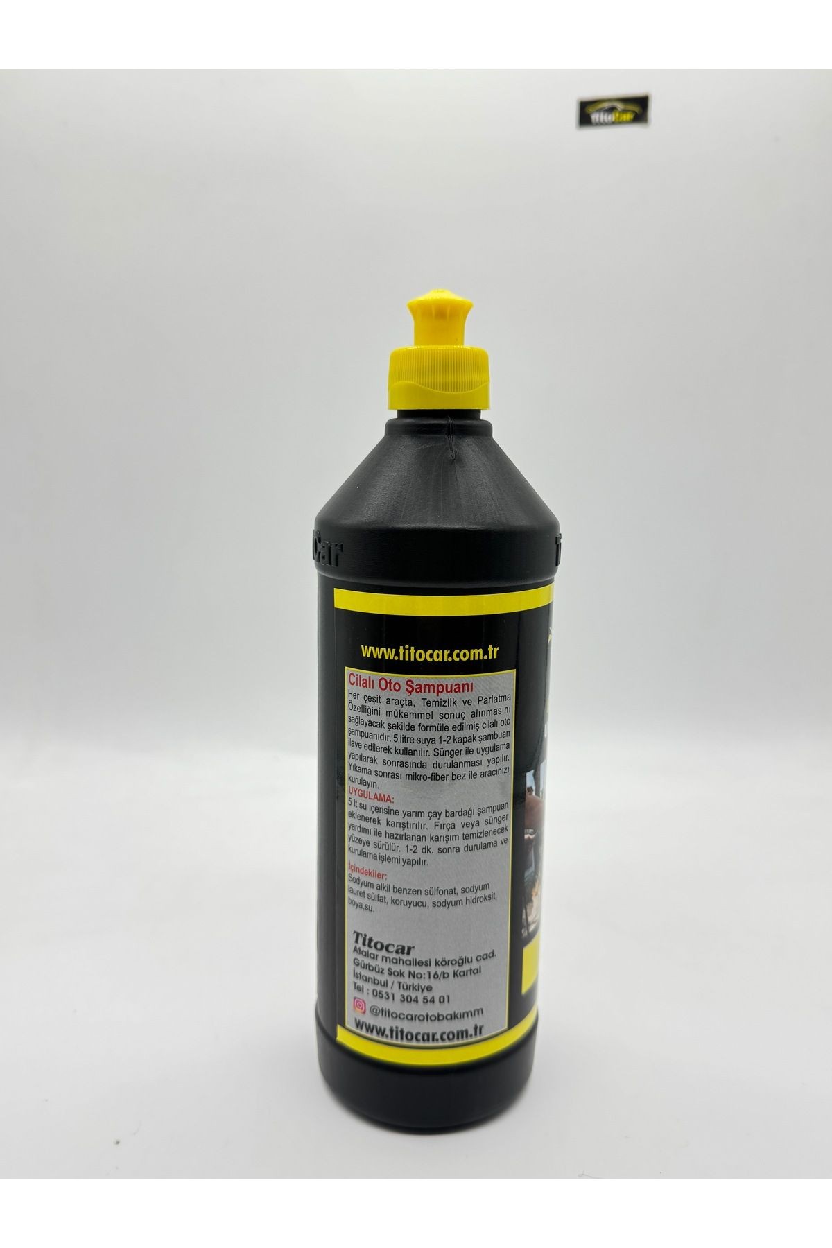 Cilalı Eldiven Seti Kampanyası TitoCar Cilalı Şampuan 750ml + Oto Yıkama Eldiveni 16x24cm