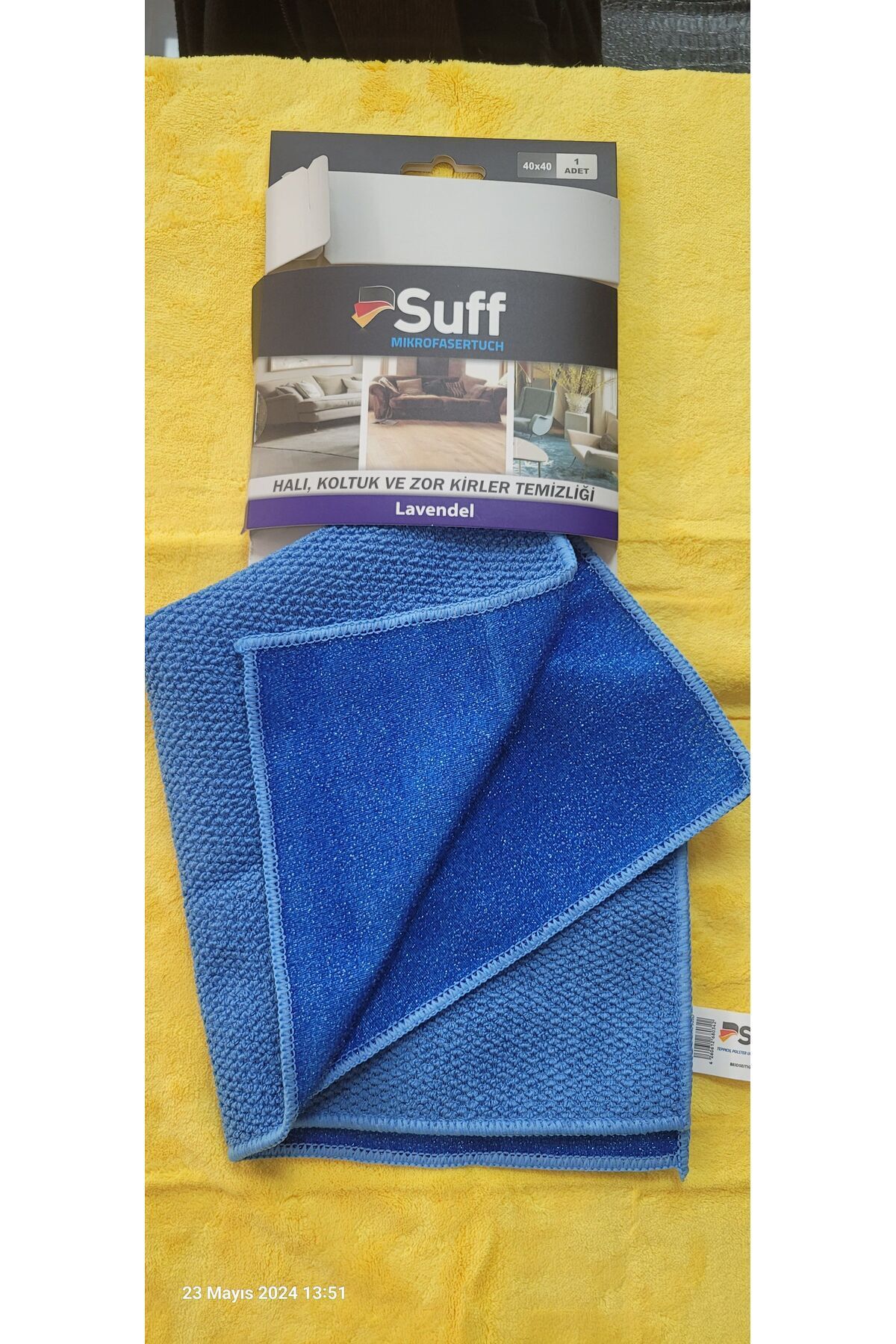 1(ADET) SUFF TELLİ BEZ LAVANTA BEZ. zor kir bezi - tırtıklı -BEZ hali koltuk mikrofiber BEZ