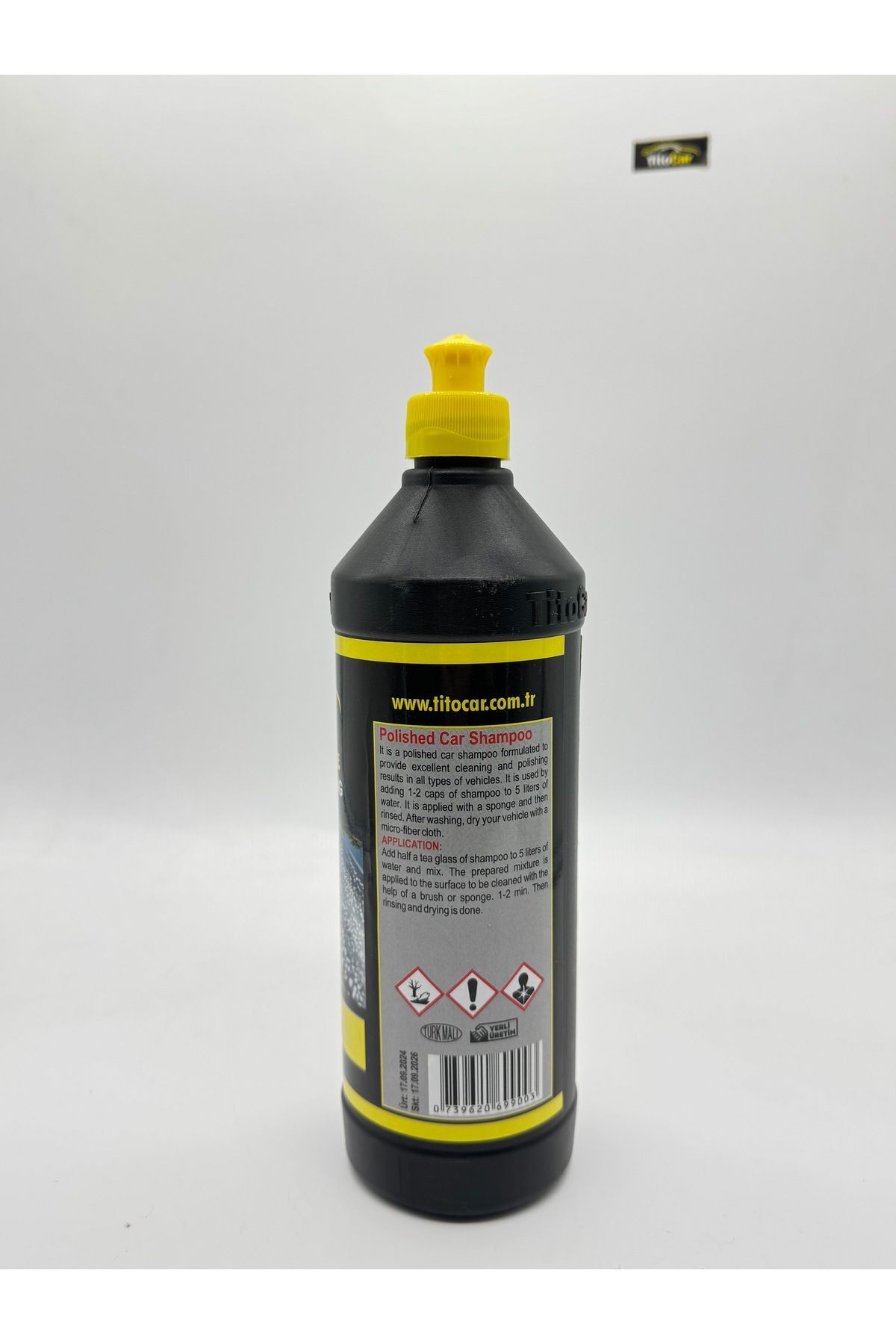 Cilalı Eldiven Seti Kampanyası TitoCar Cilalı Şampuan 750ml + Oto Yıkama Eldiveni 16x24cm