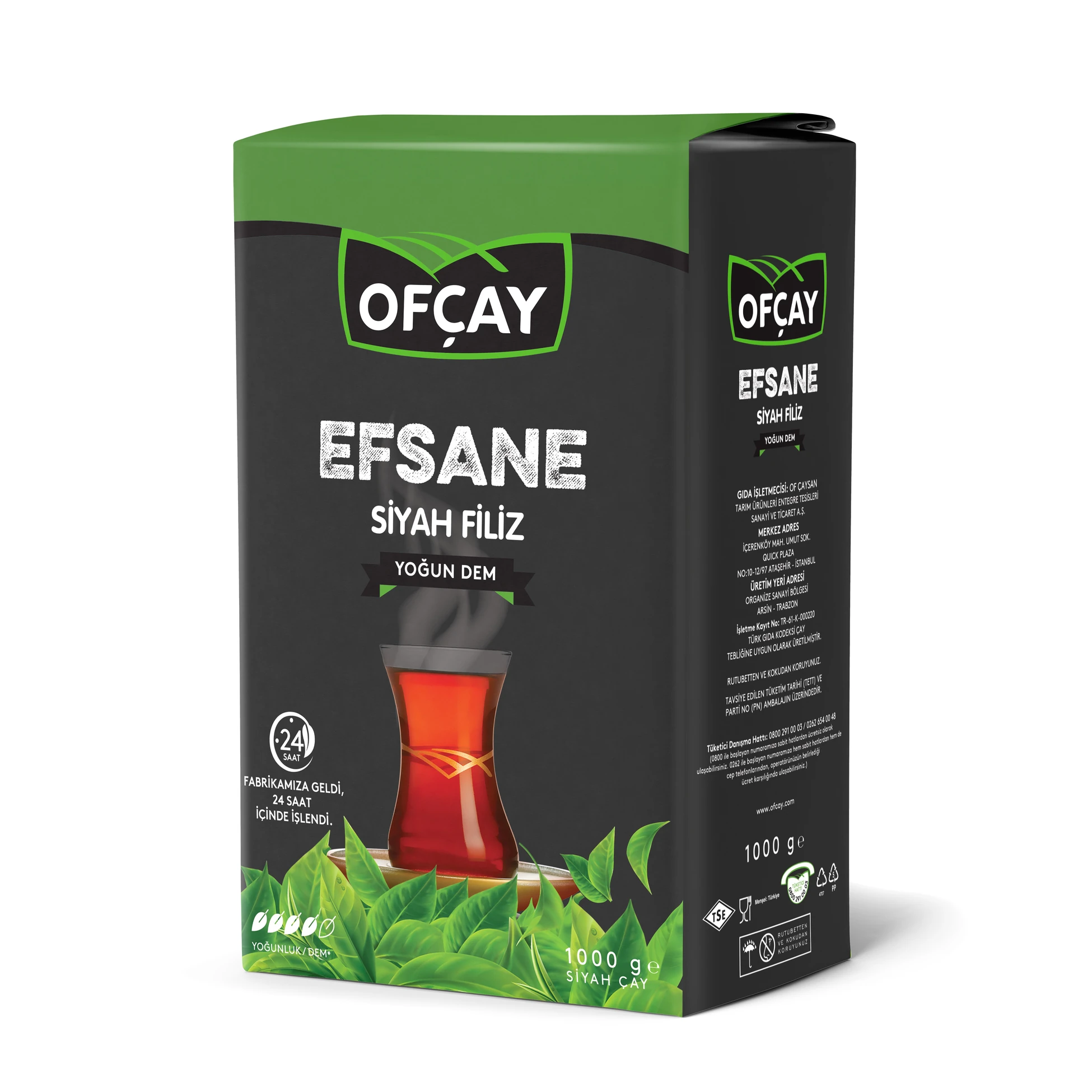 Ofçay Efsane Siyah Filiz Dökme Çay 1000g