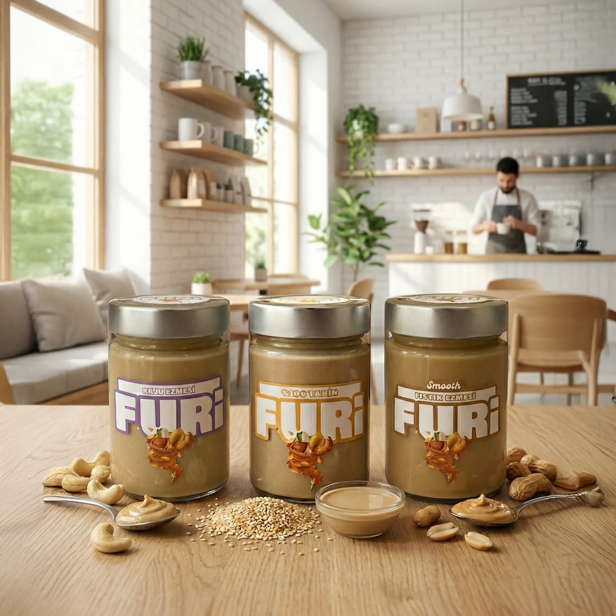 300g (Kaju Ezmesi + Smooth Fıstık Ezmesi + Tahin)