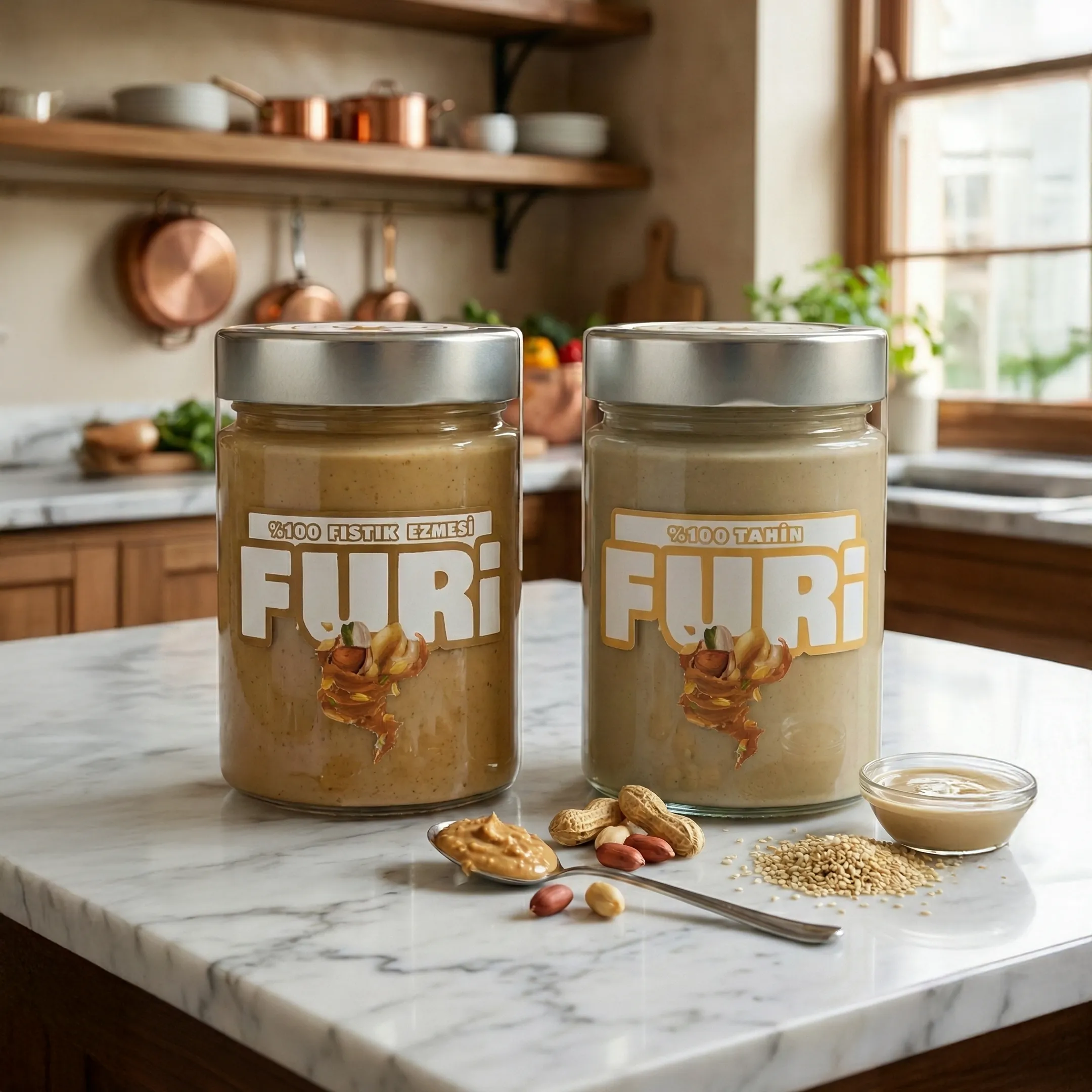 Fıstık Ezmesi 600g + Tahin 600g