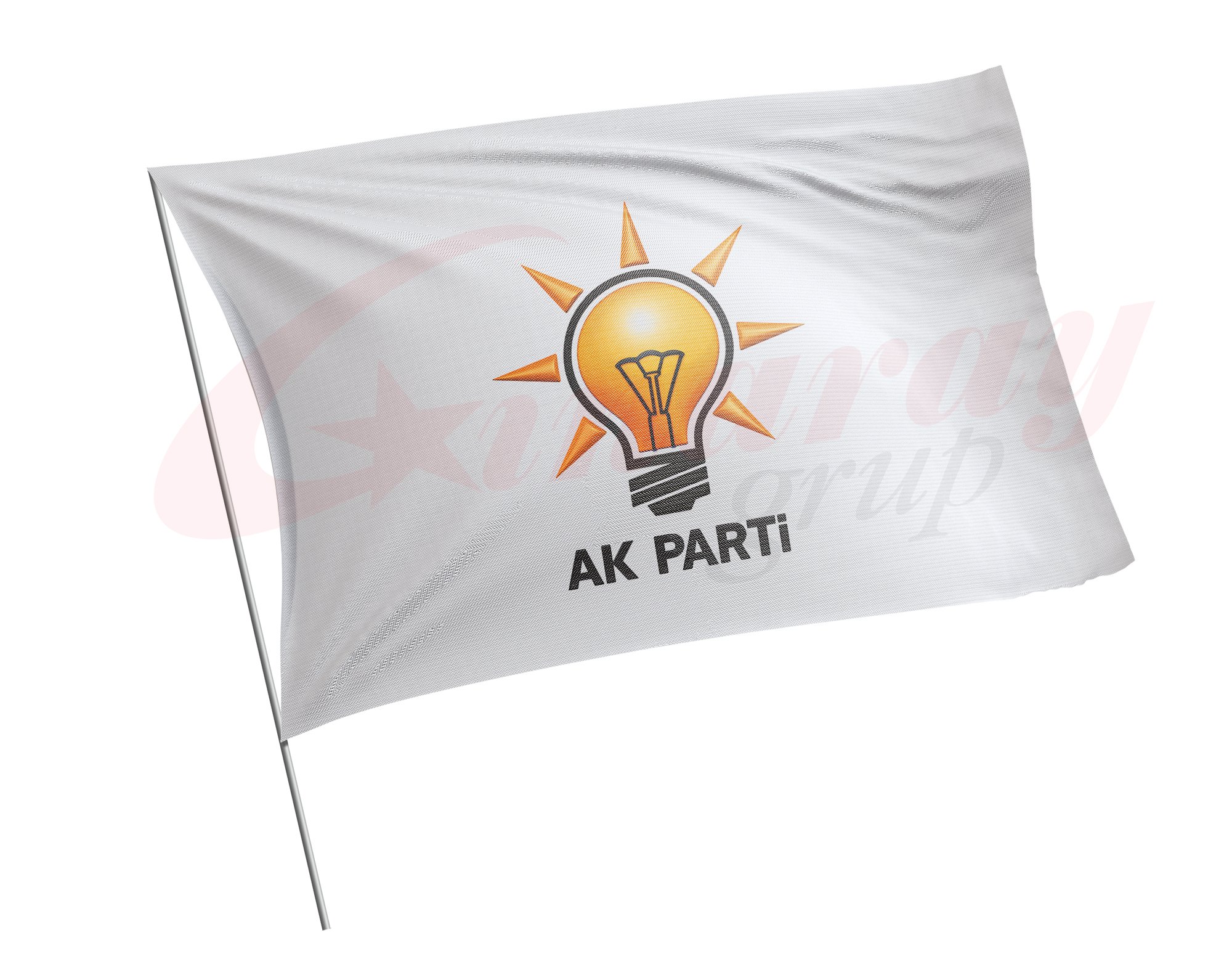 Ak Parti Bayrağı Beyaz