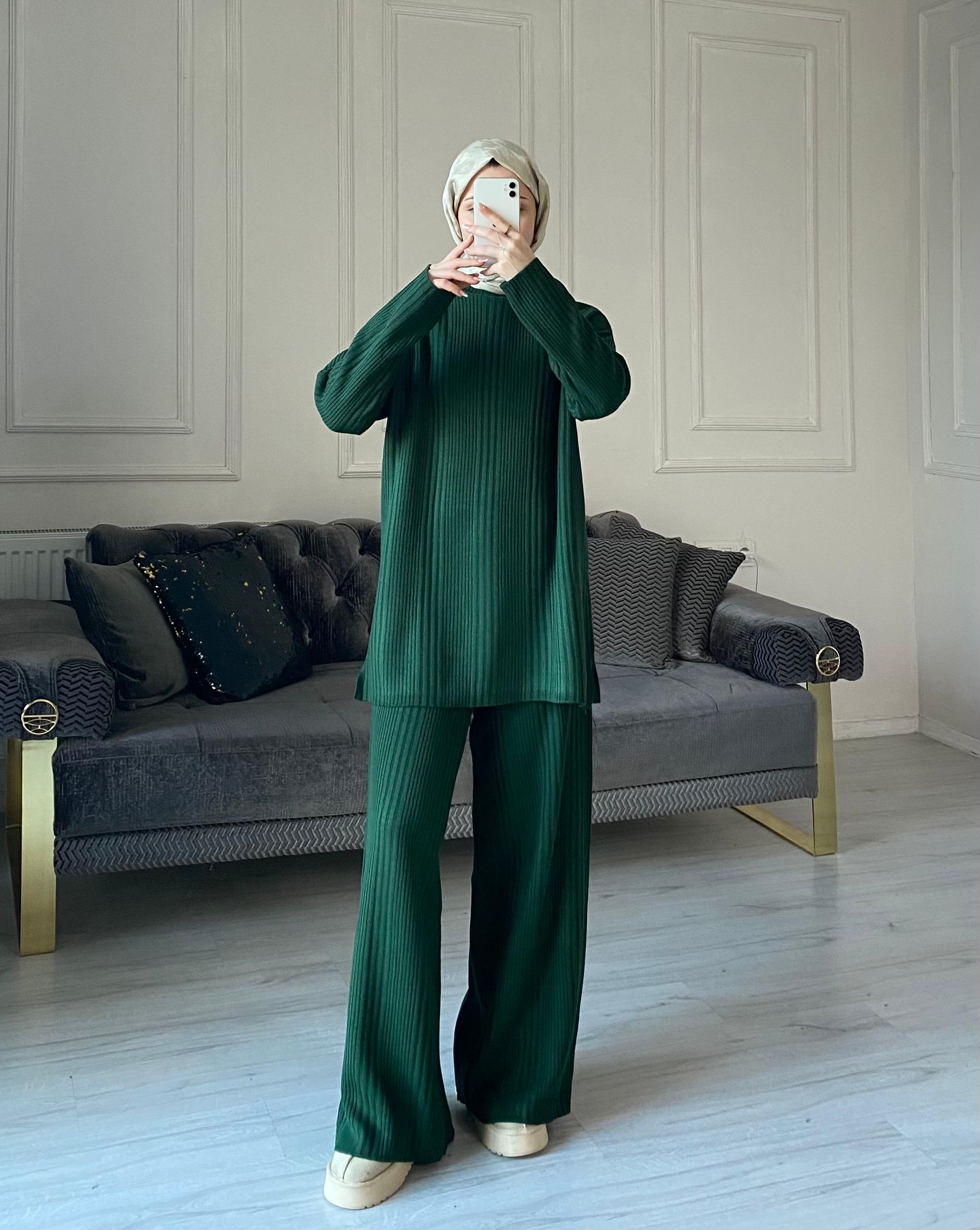 Selya Triko Takım - Zümrüt