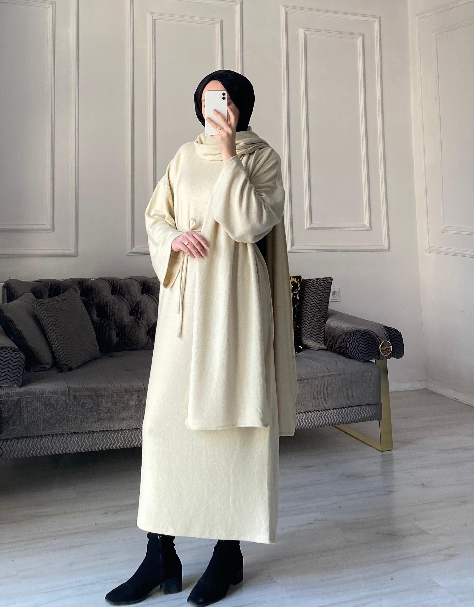 Margo Atkılı Elbise - Taş