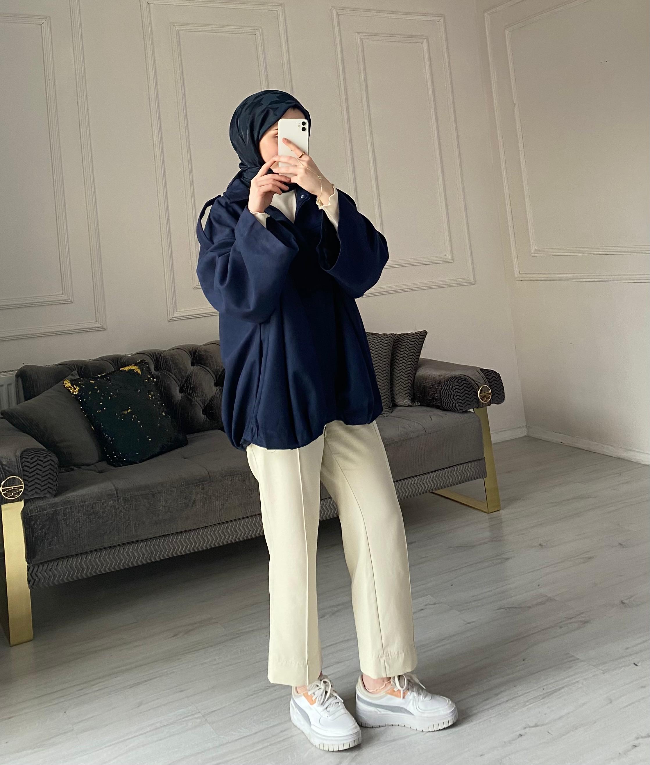 Alor Süet Ceket - Lacivert