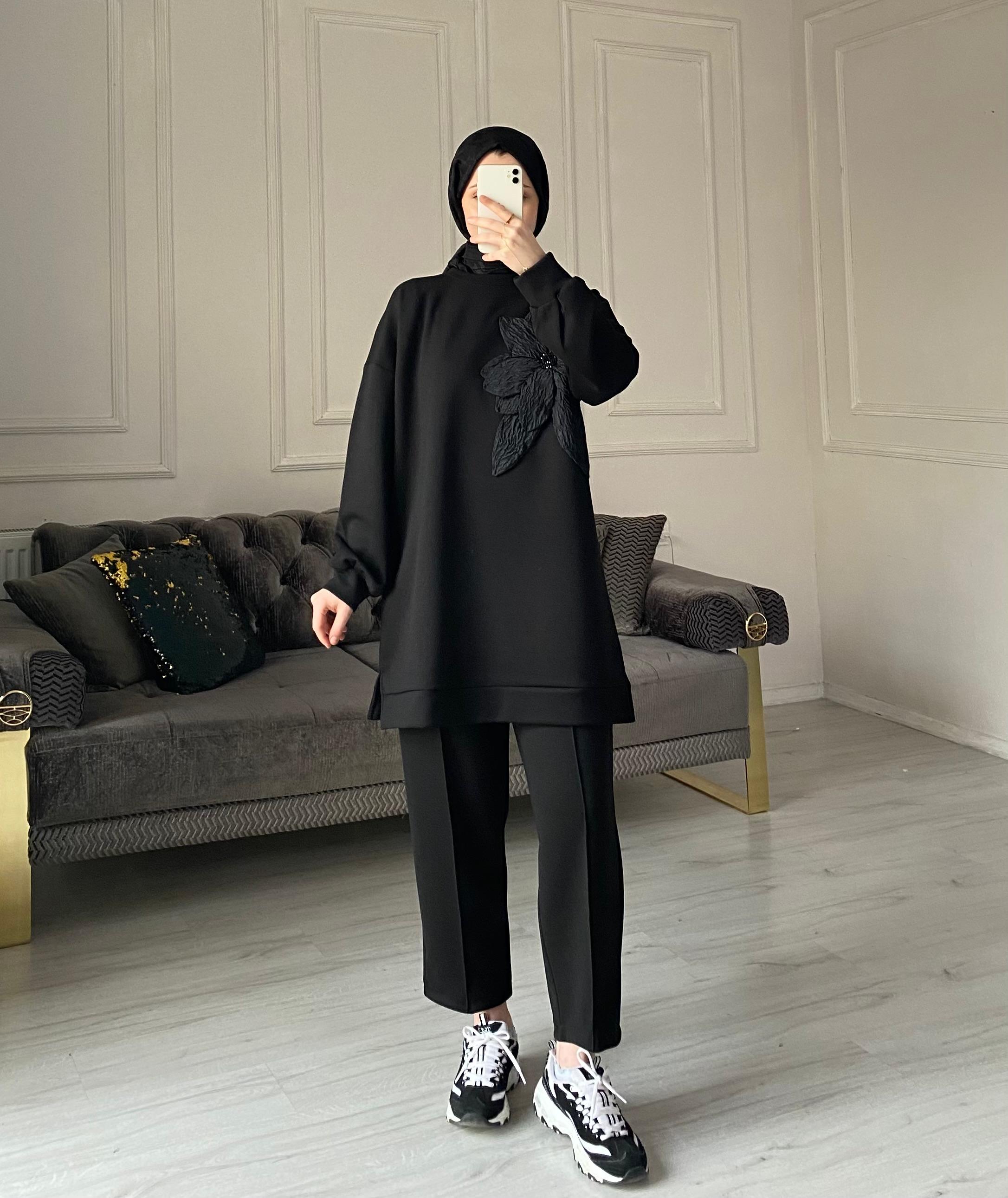 Manolya İkili Takım - Siyah