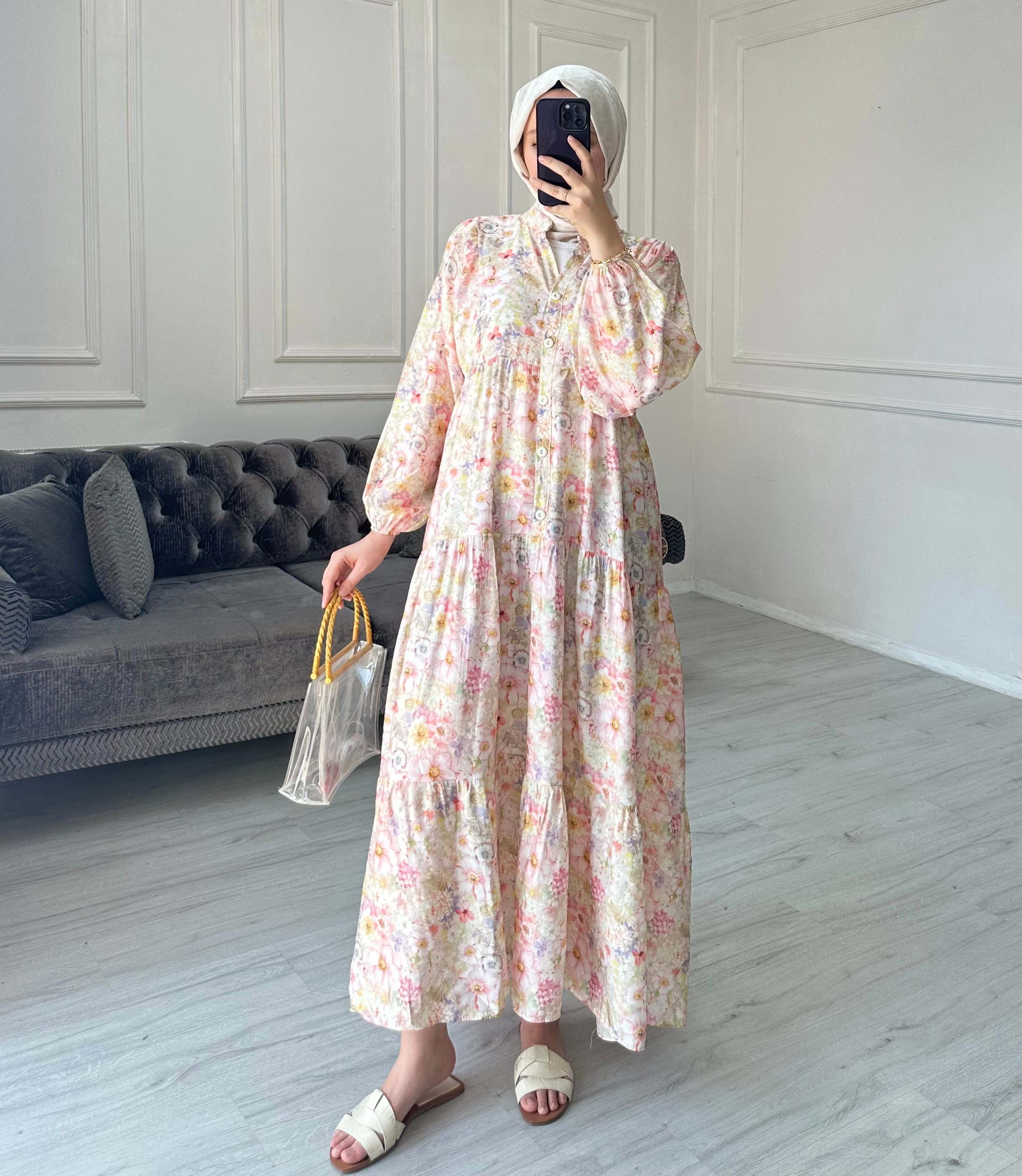 Çiçek Desen Mango Elbise