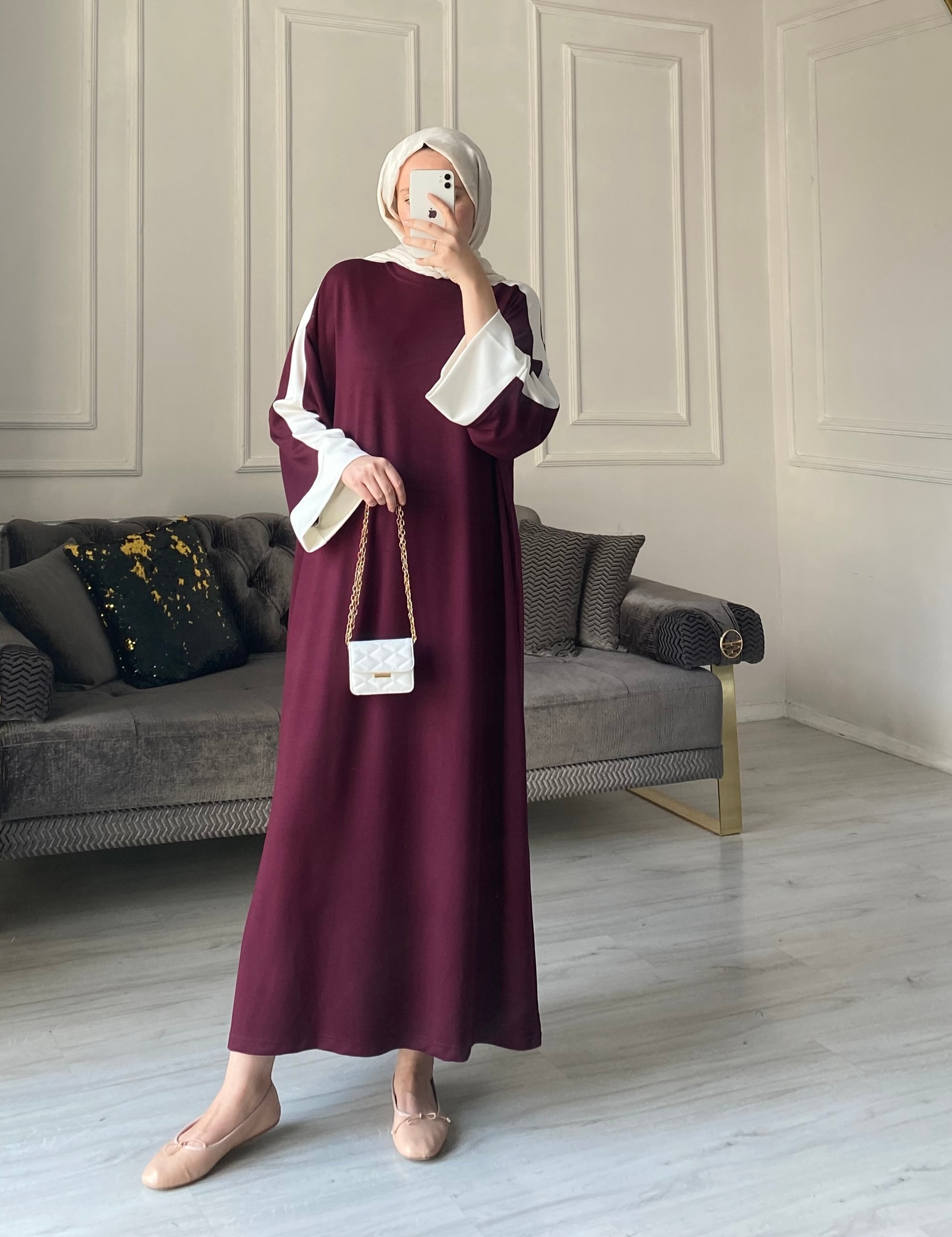 Nora Oysh Elbise  - Bordo