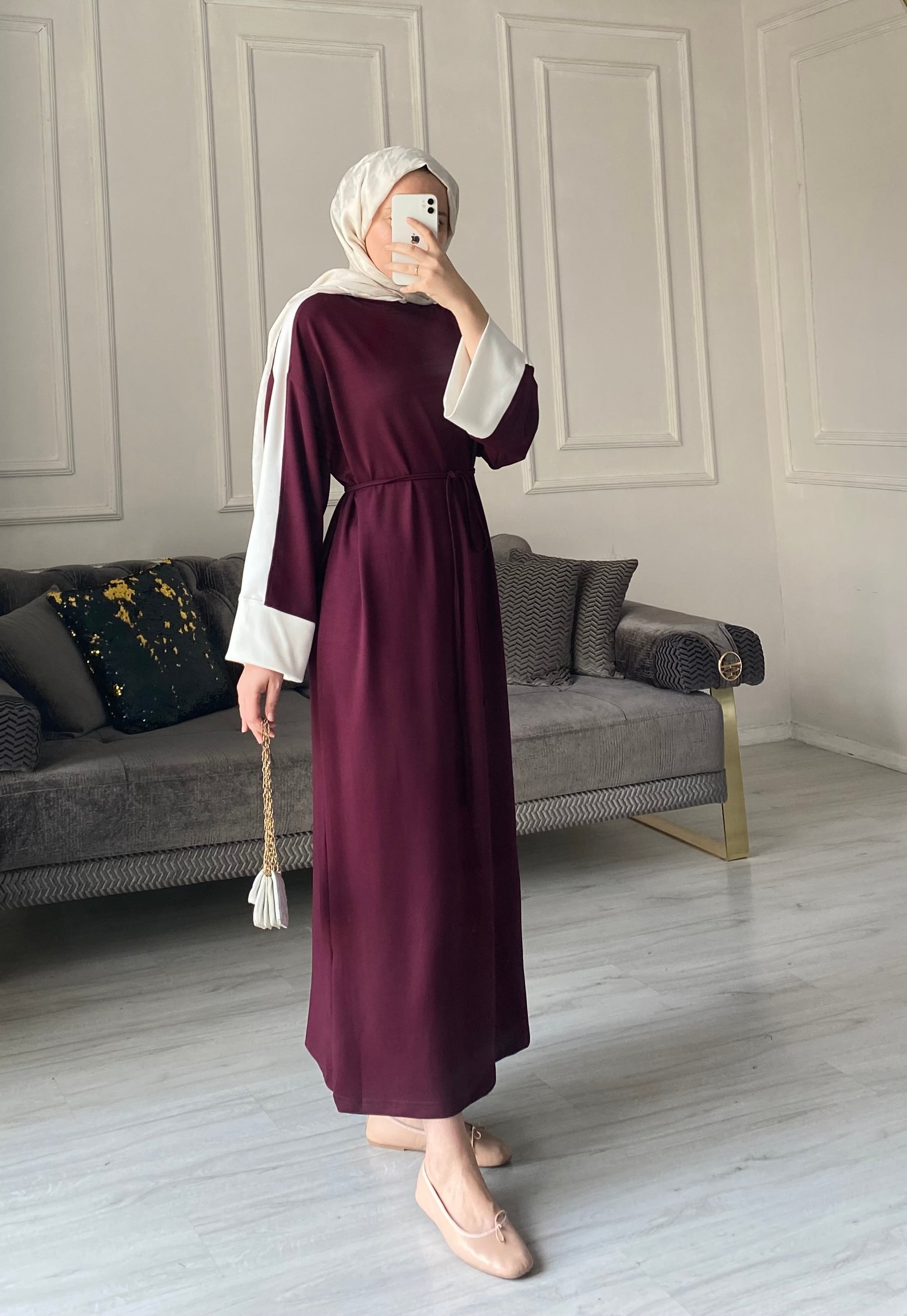 Nora Oysh Elbise  - Bordo