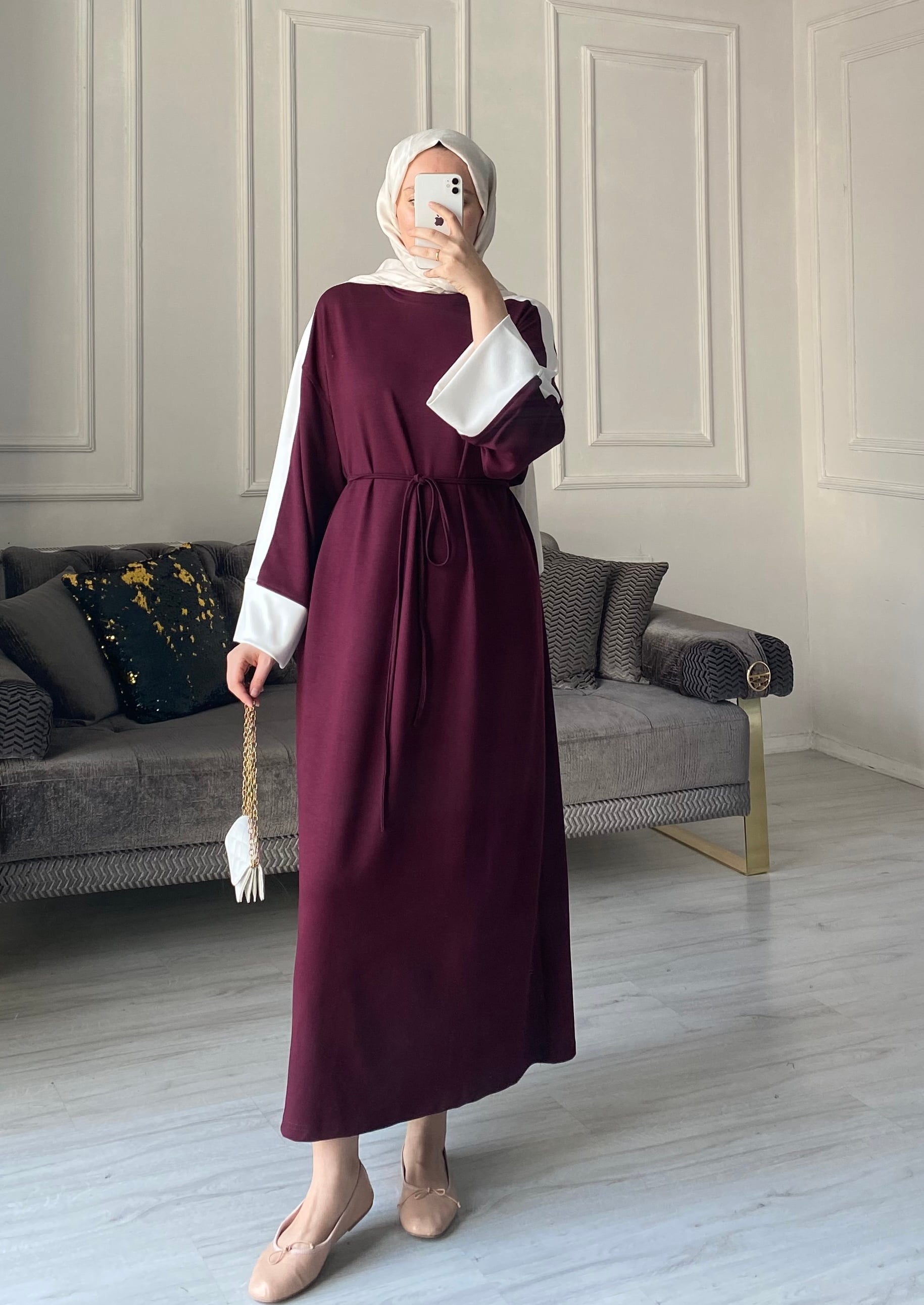Nora Oysh Elbise  - Bordo