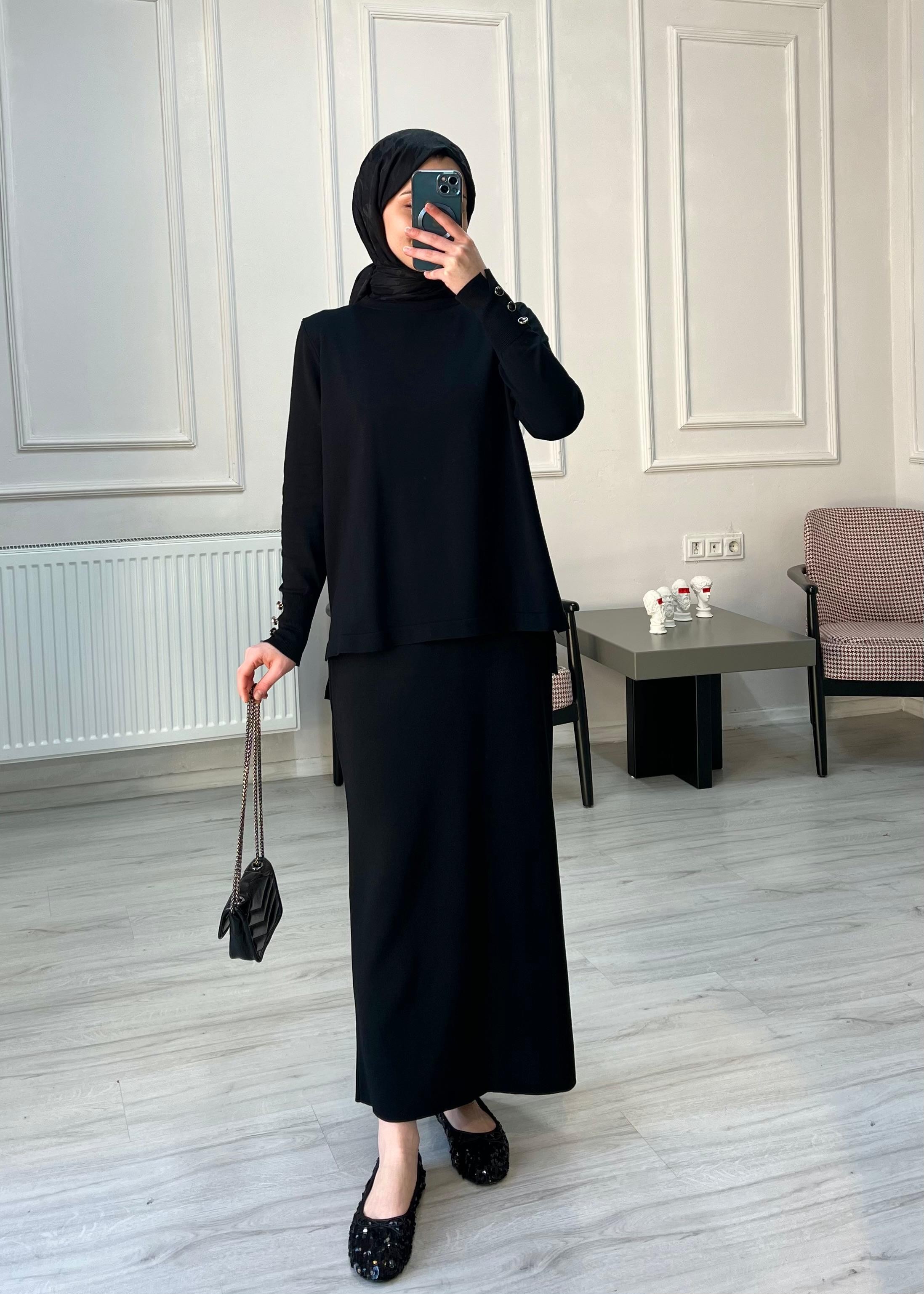 Milena Etekli Takım - Siyah