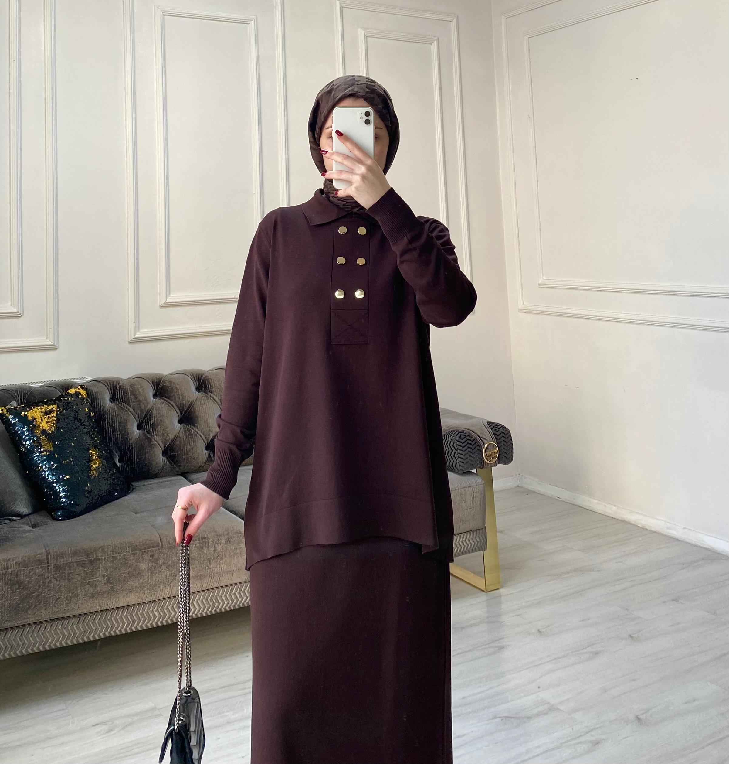 Dore Merserize Etekli Takım - Acı Kahve