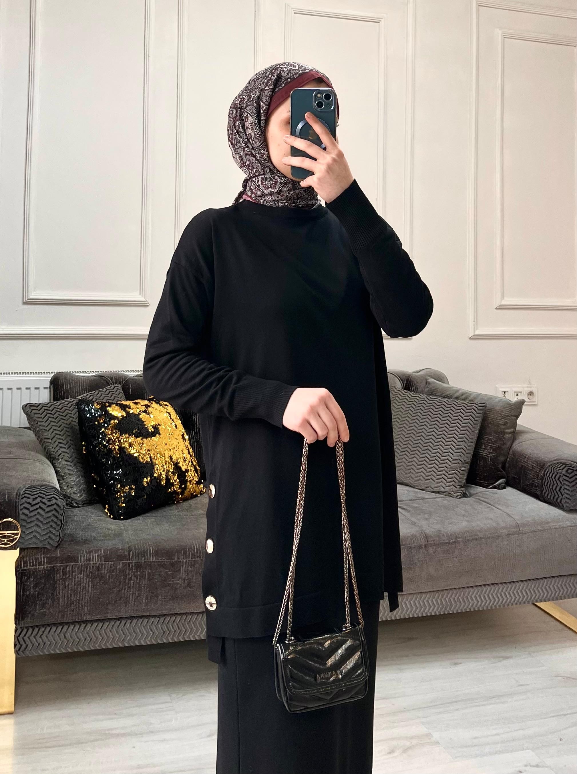 Melinda Etekli Takım - Siyah