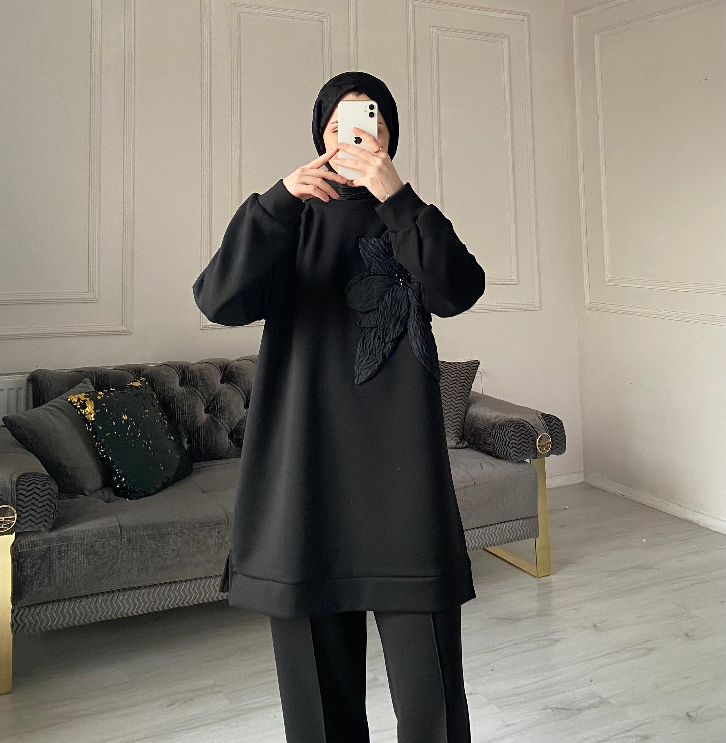 Manolya İkili Takım - Siyah