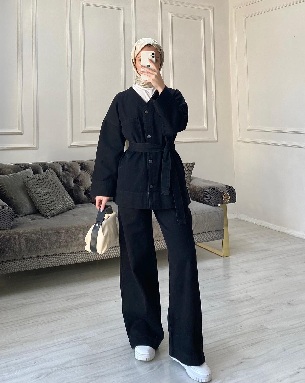 Lanora Denim Takım - Siyah