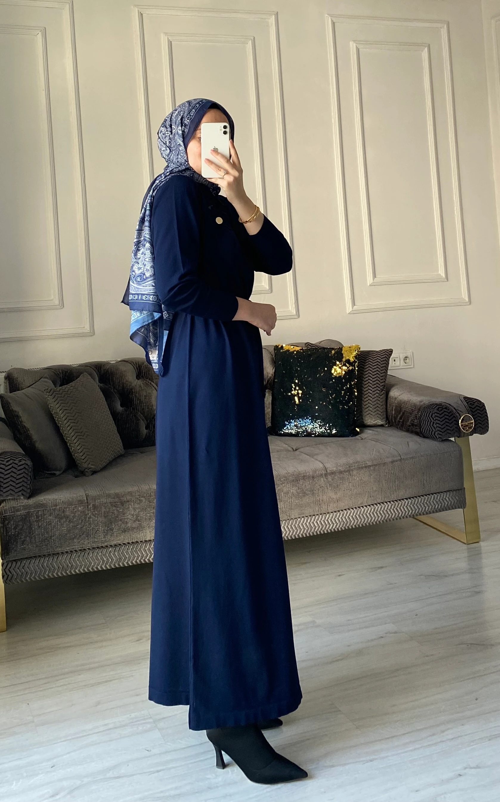 Benna Merserize Elbise - Lacivert