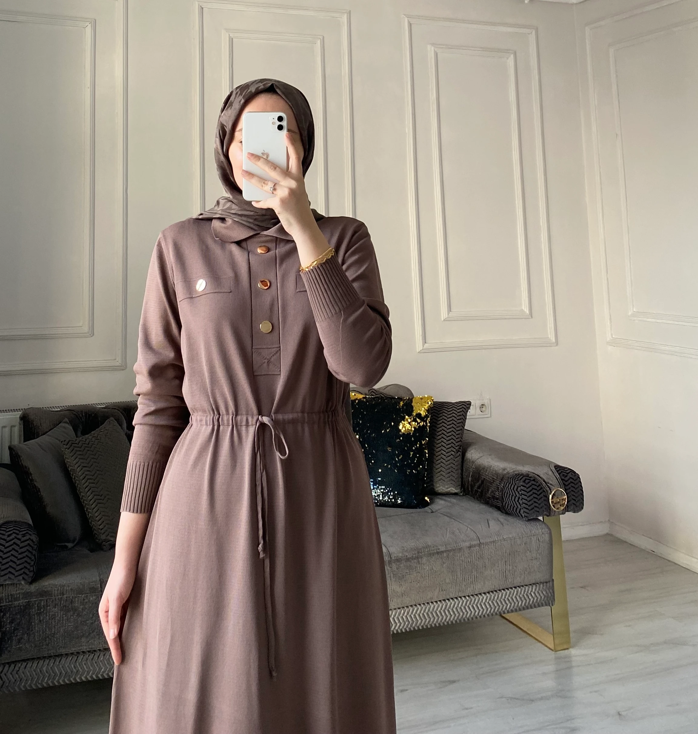 Benna Merserize Elbise - Vizon