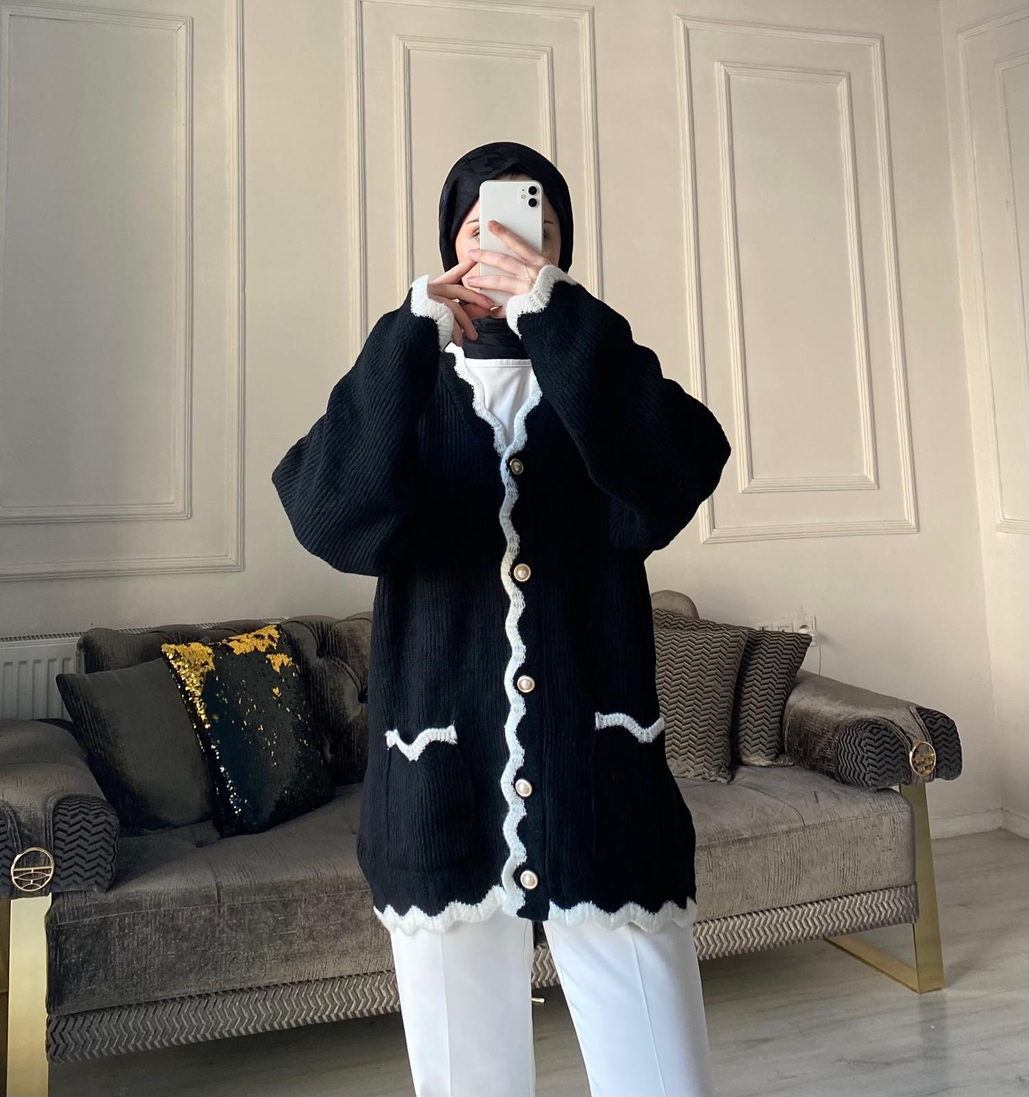 Beliz Triko Hırka - Siyah