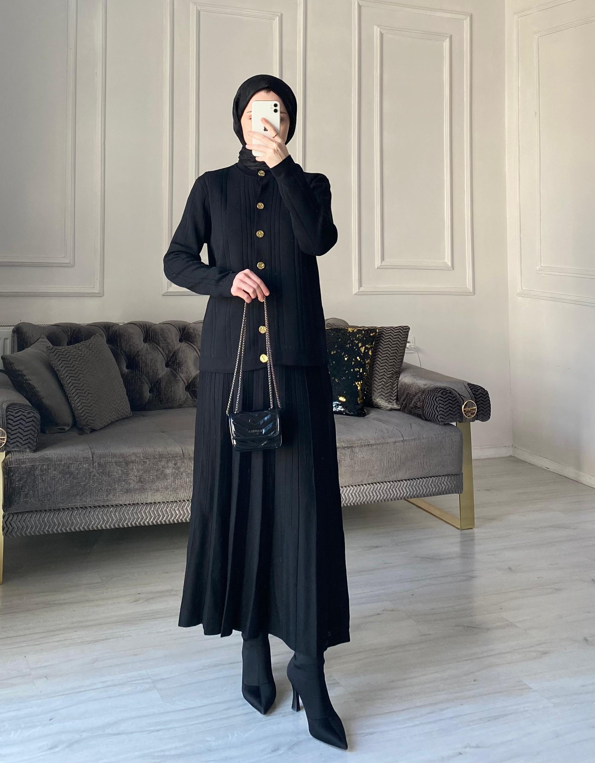 Sierra Merserize Etekli Takım - Siyah