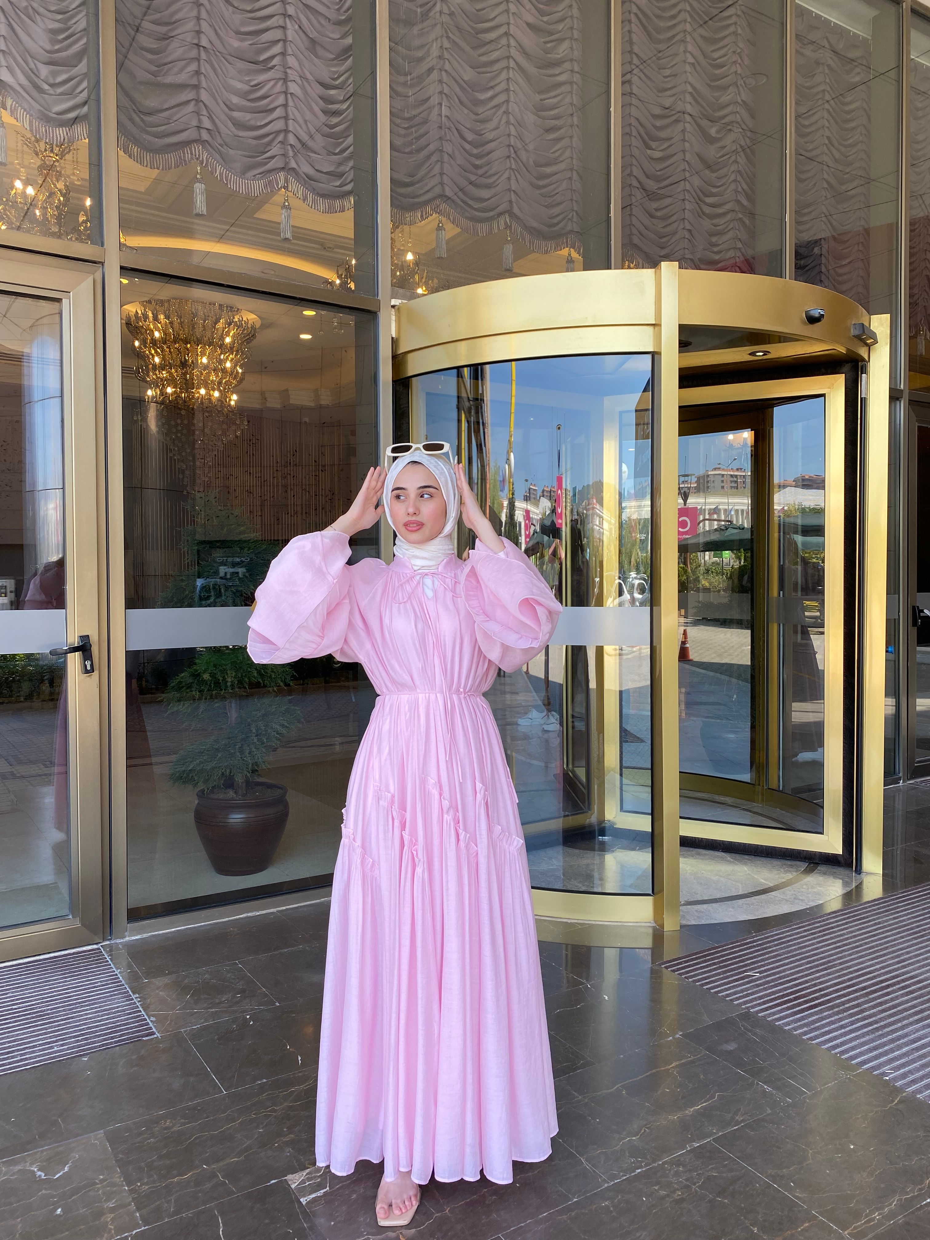 Nefes Elbise - Pembe