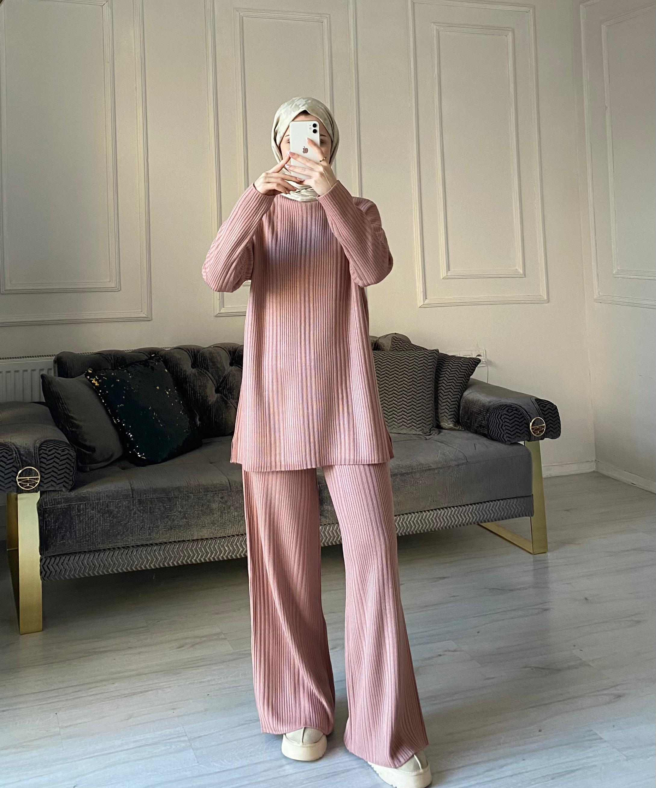 Selya Triko Takım - Gül Kurusu