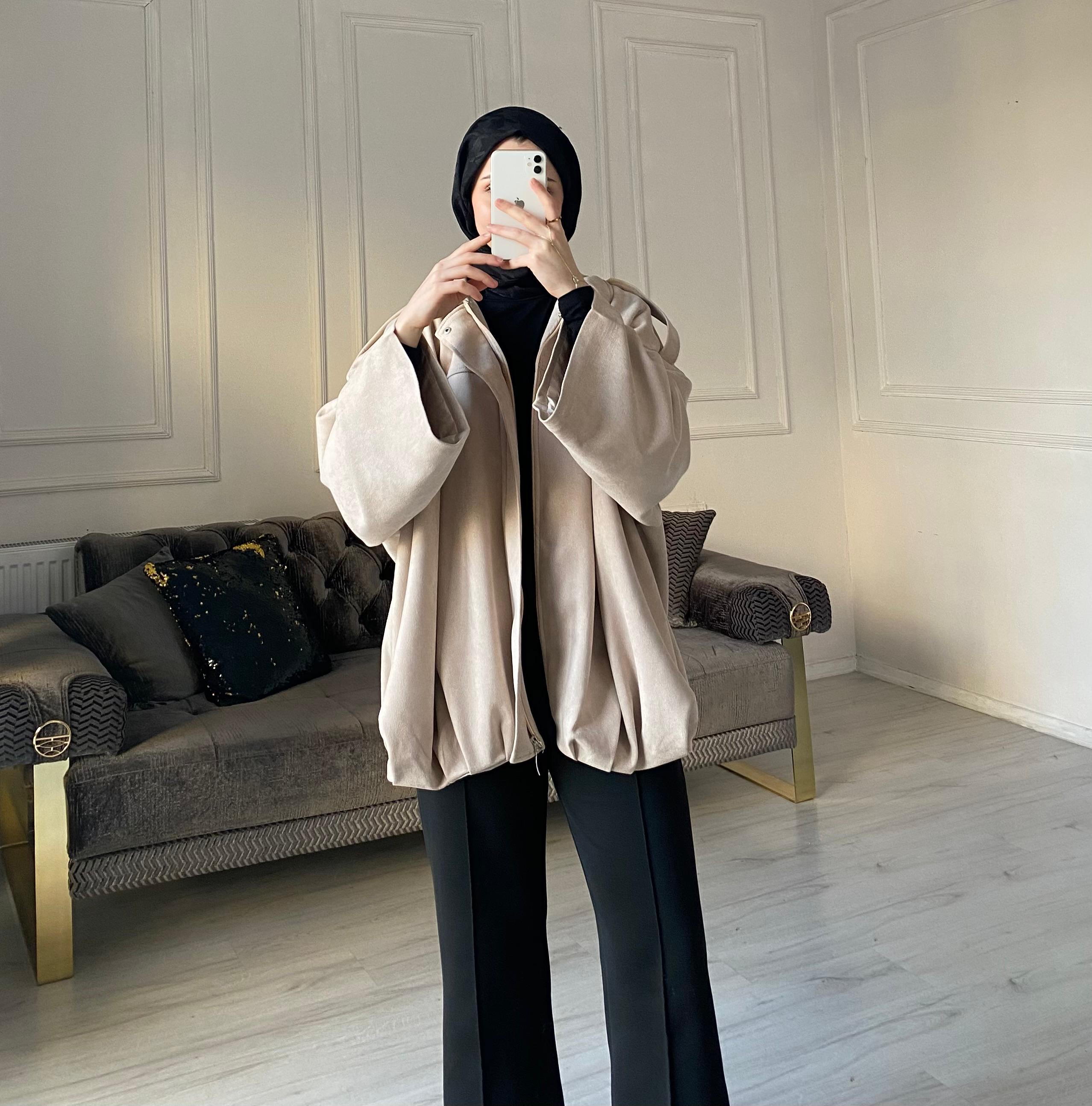 Alor Süet Ceket - Taş