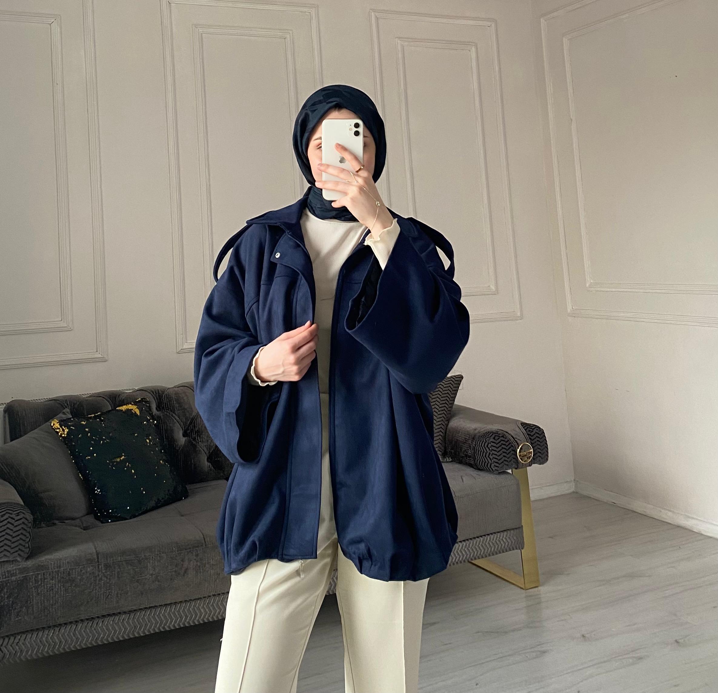 Alor Süet Ceket - Lacivert