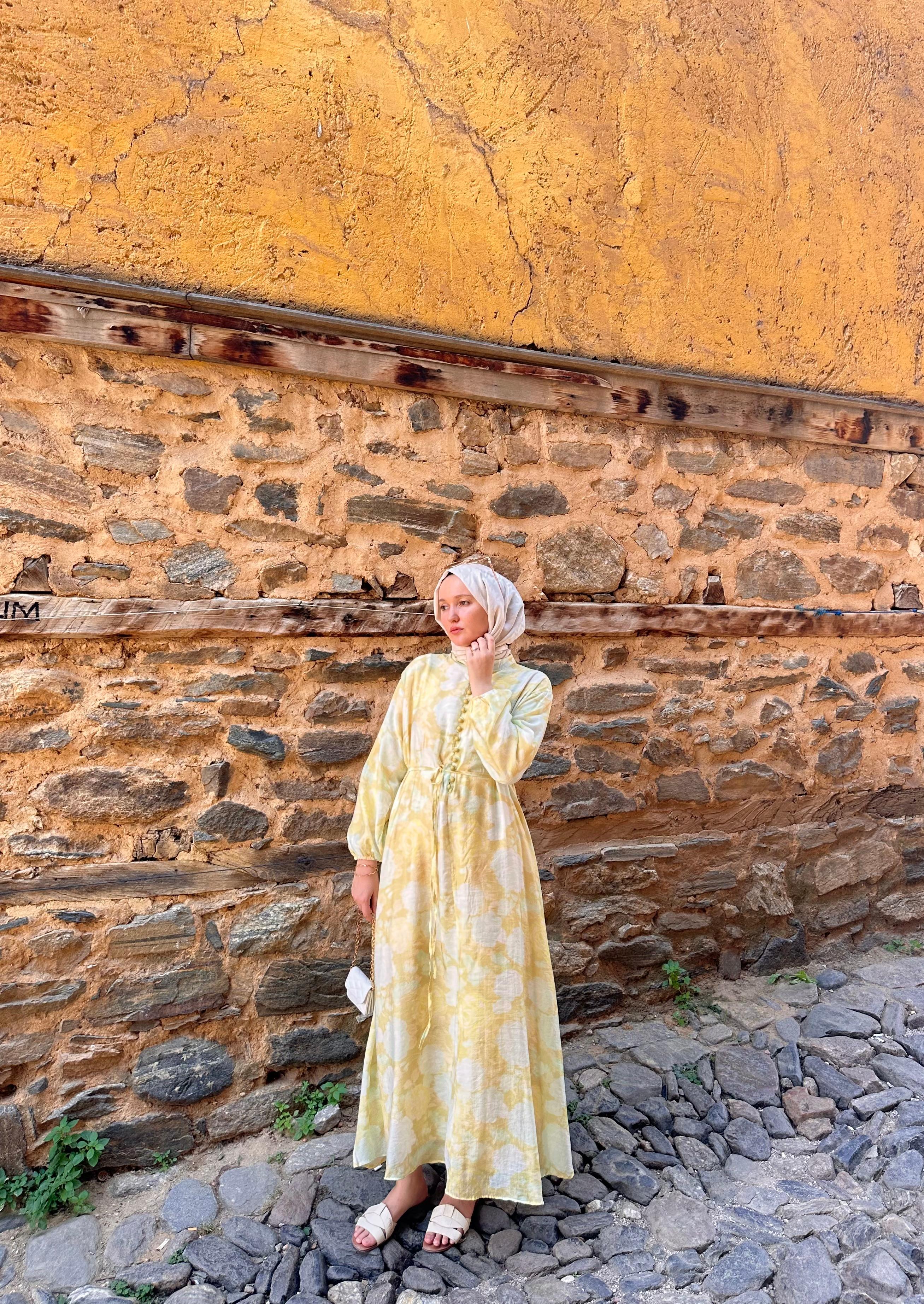 Flow Elbise - Butter Yellow