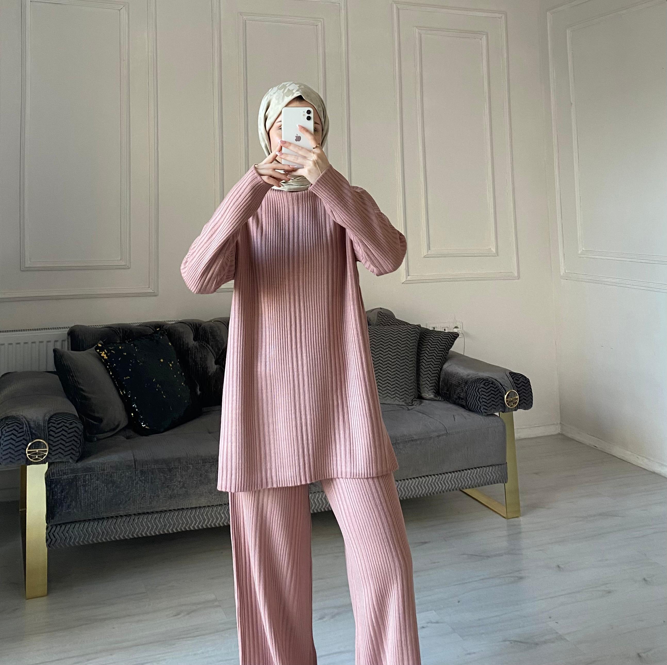 Selya Triko Takım - Gül Kurusu