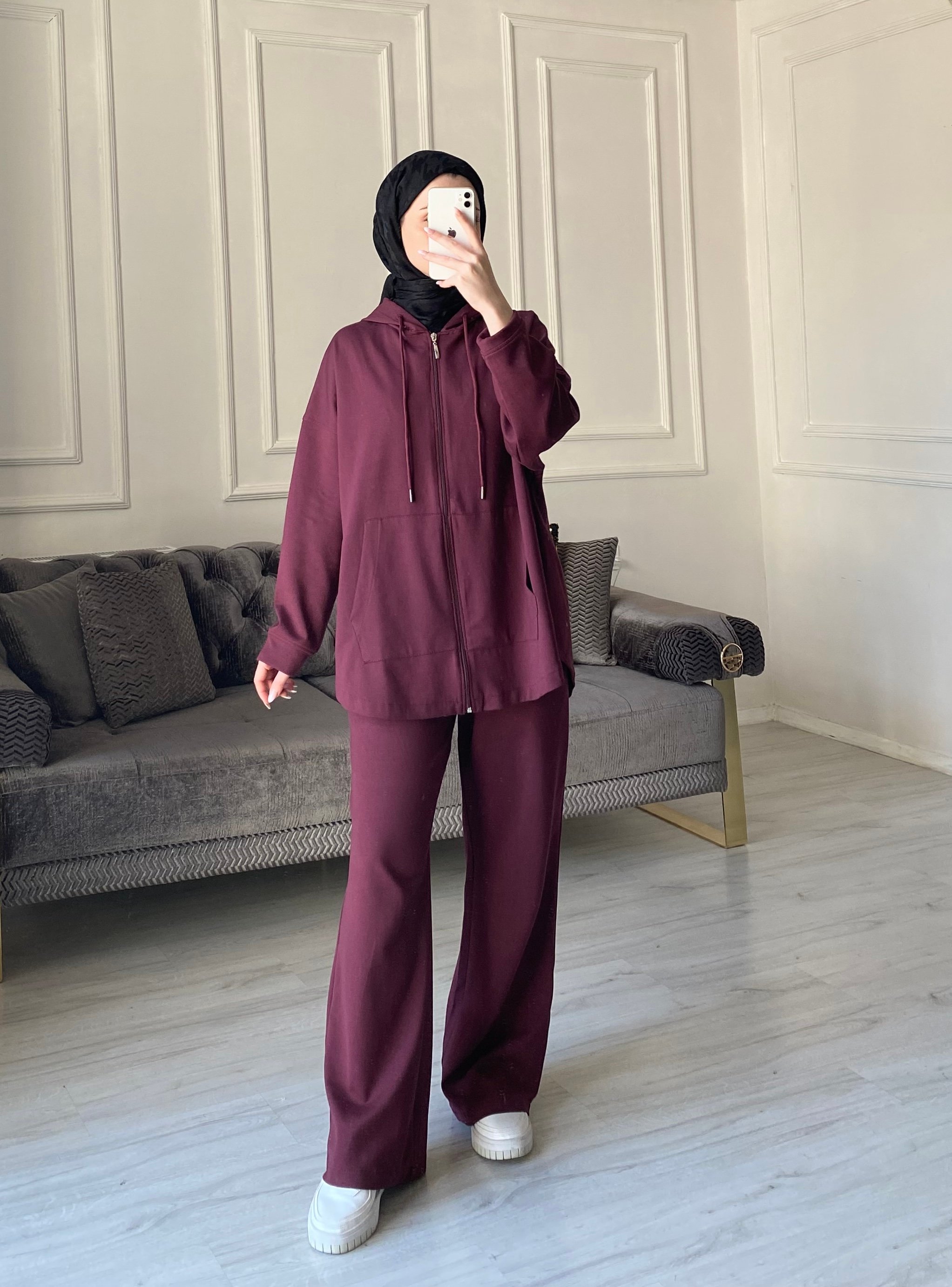 Cepli Oysh İkili Takım - Bordo