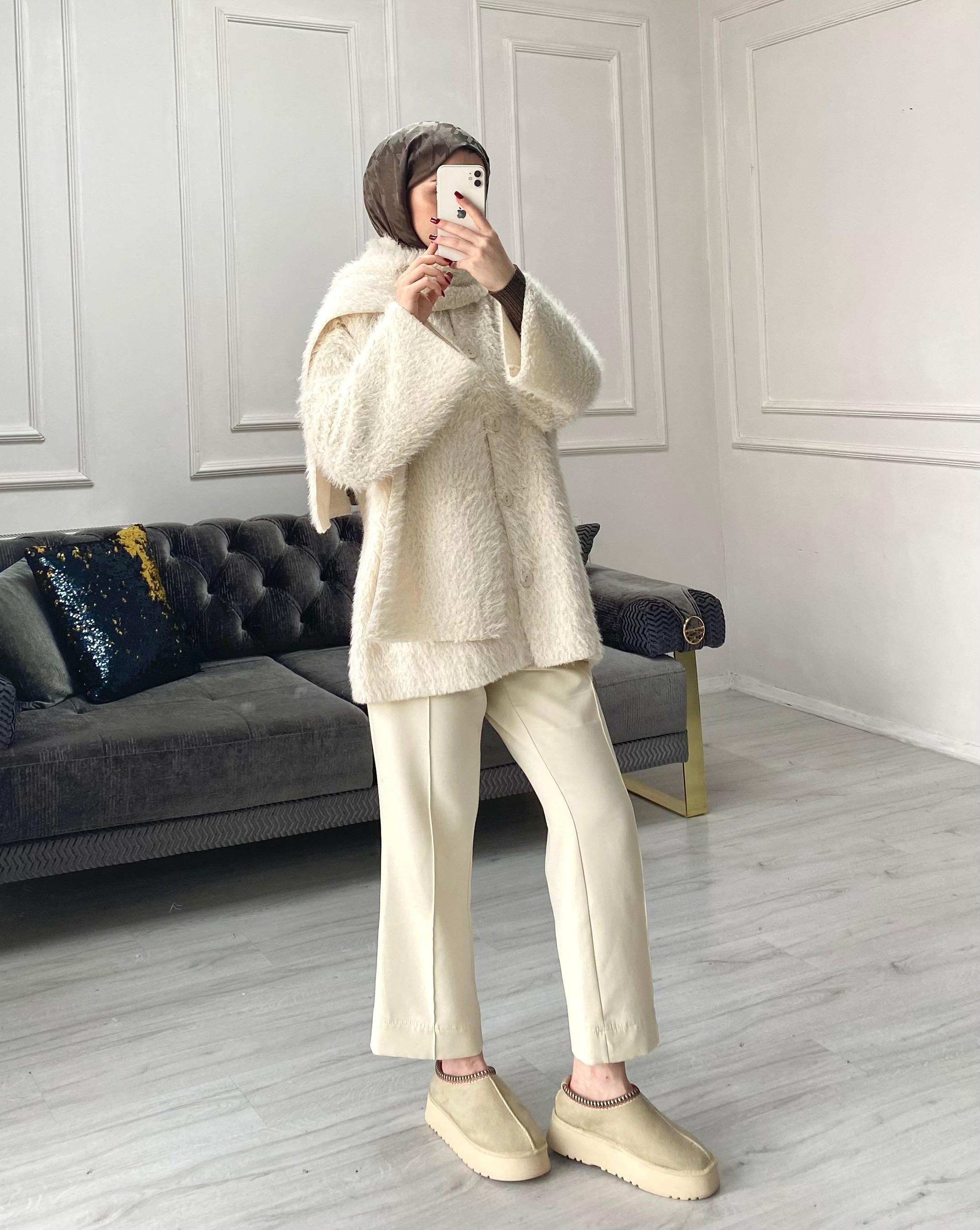 Luna Atkılı Peluş Ceket