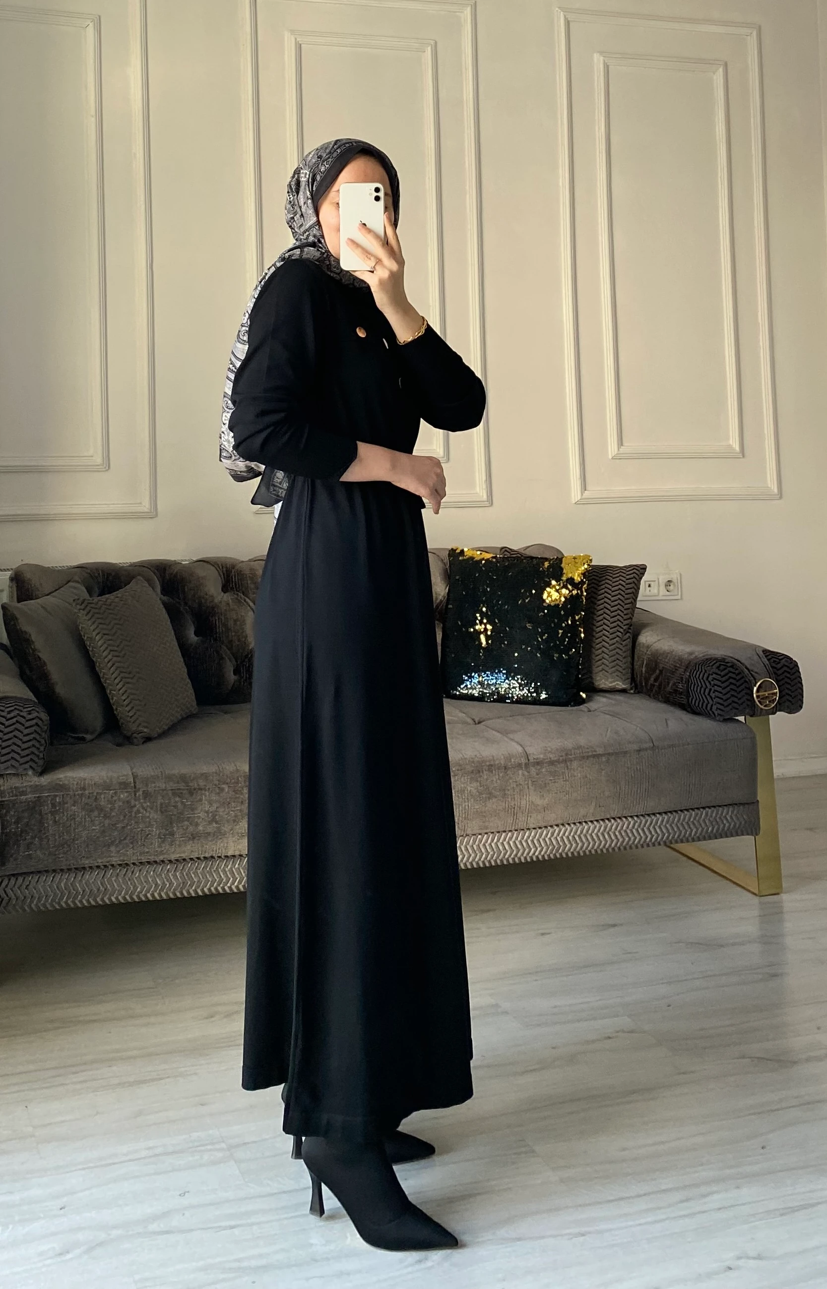 Benna Merserize Elbise - Siyah