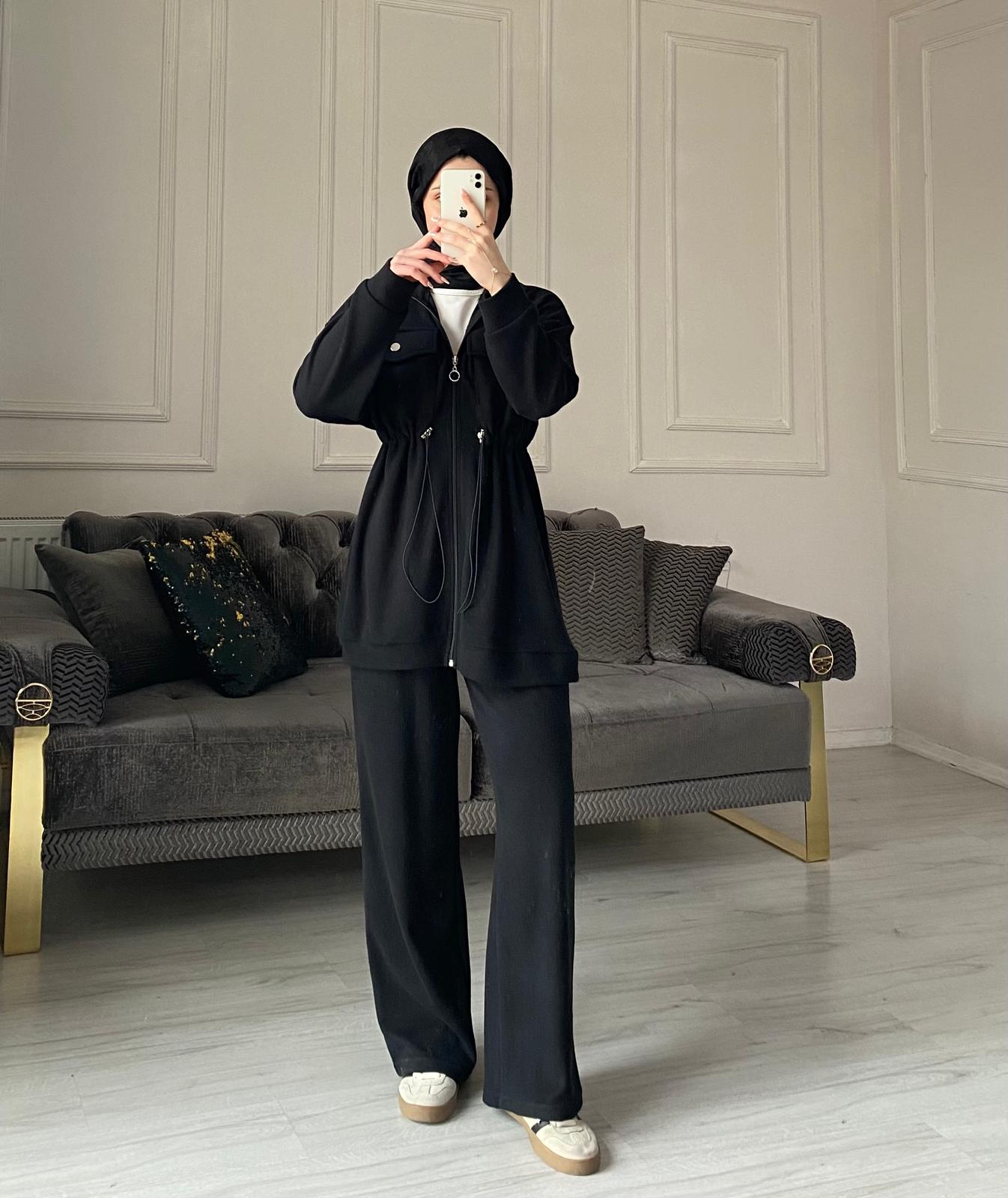 Mia Pantolonlu İkili Takım - Siyah