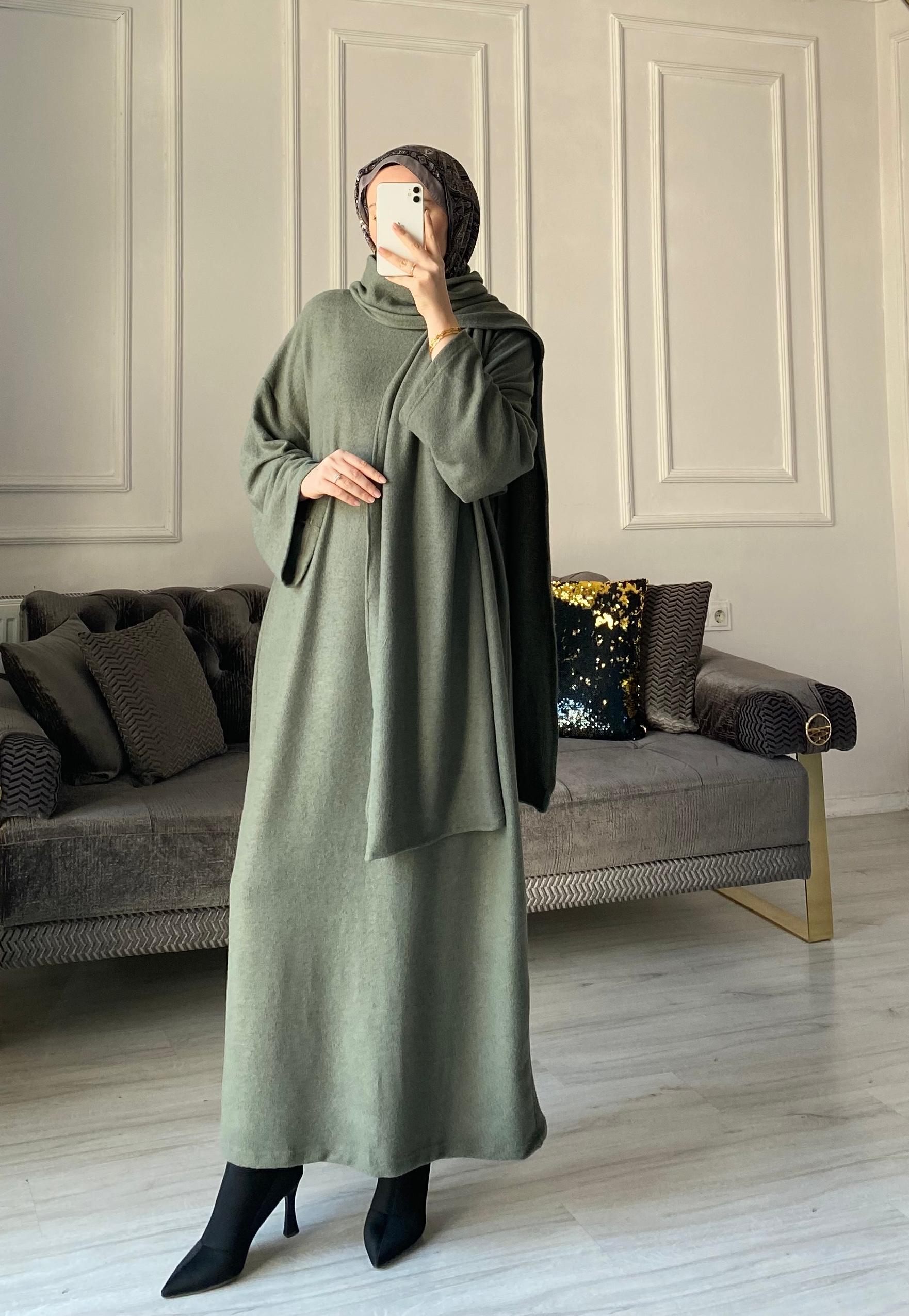 Margo Atkılı Elbise - Haki