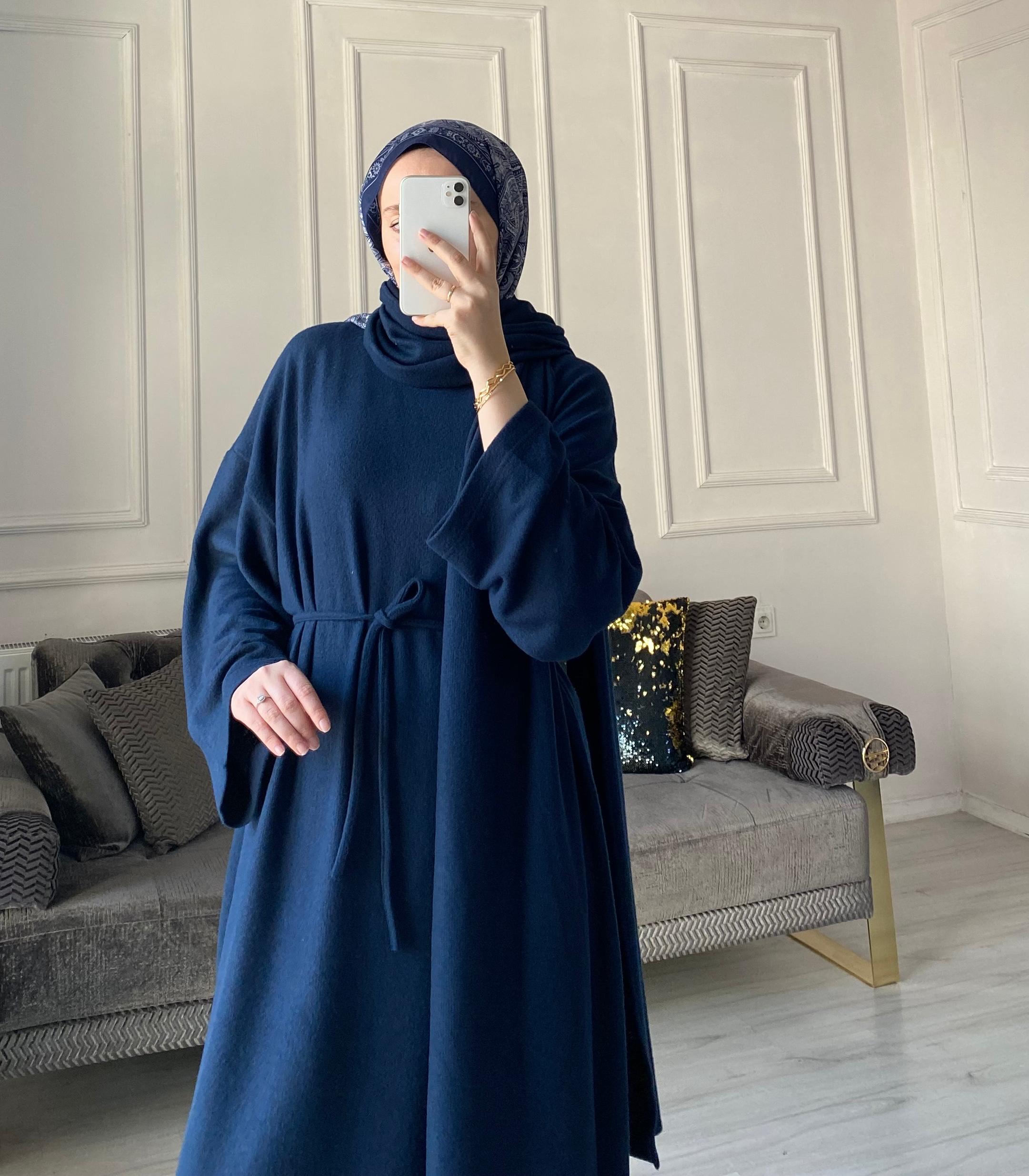 Margo Atkılı Elbise - Lacivert