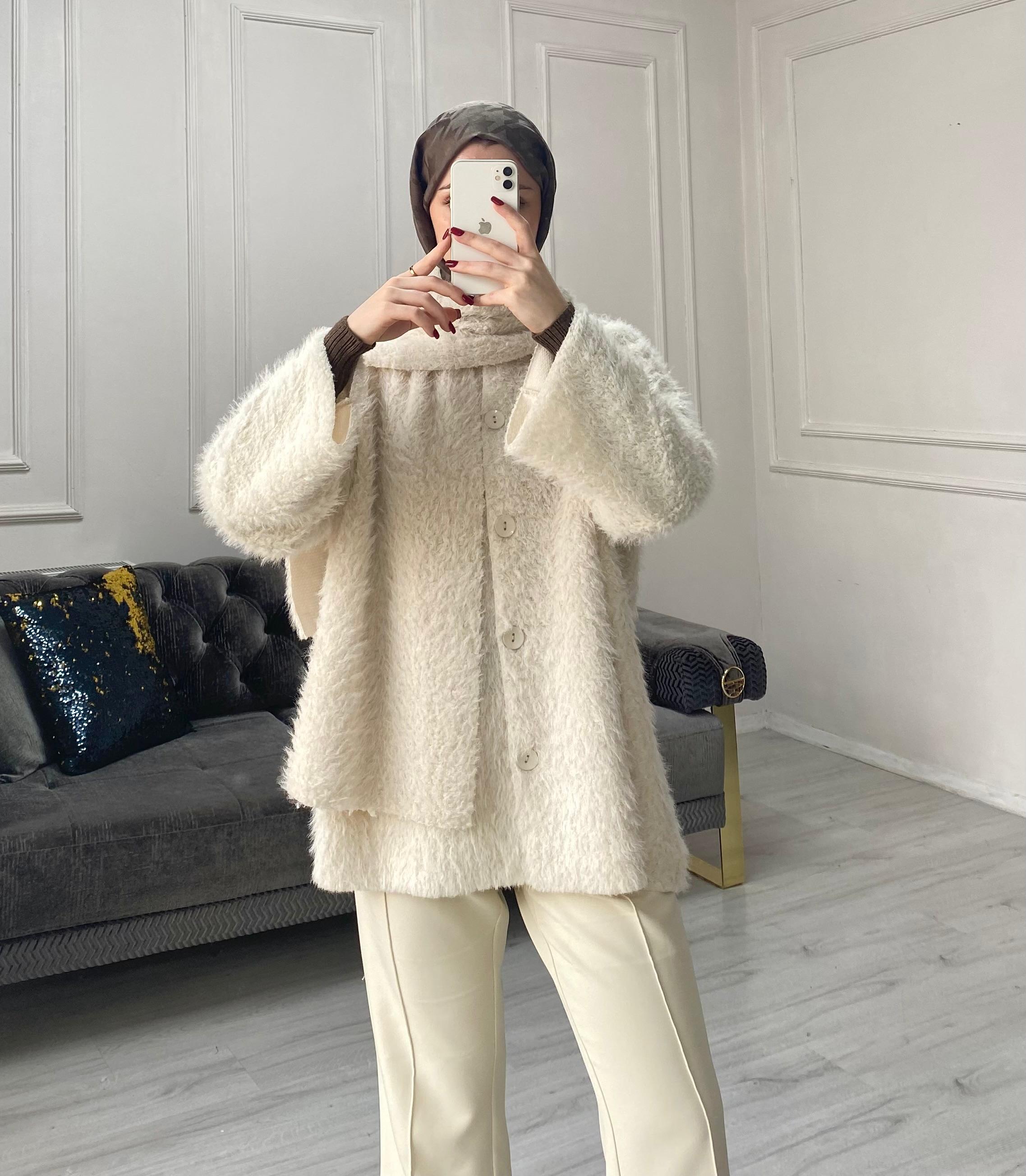 Luna Atkılı Peluş Ceket