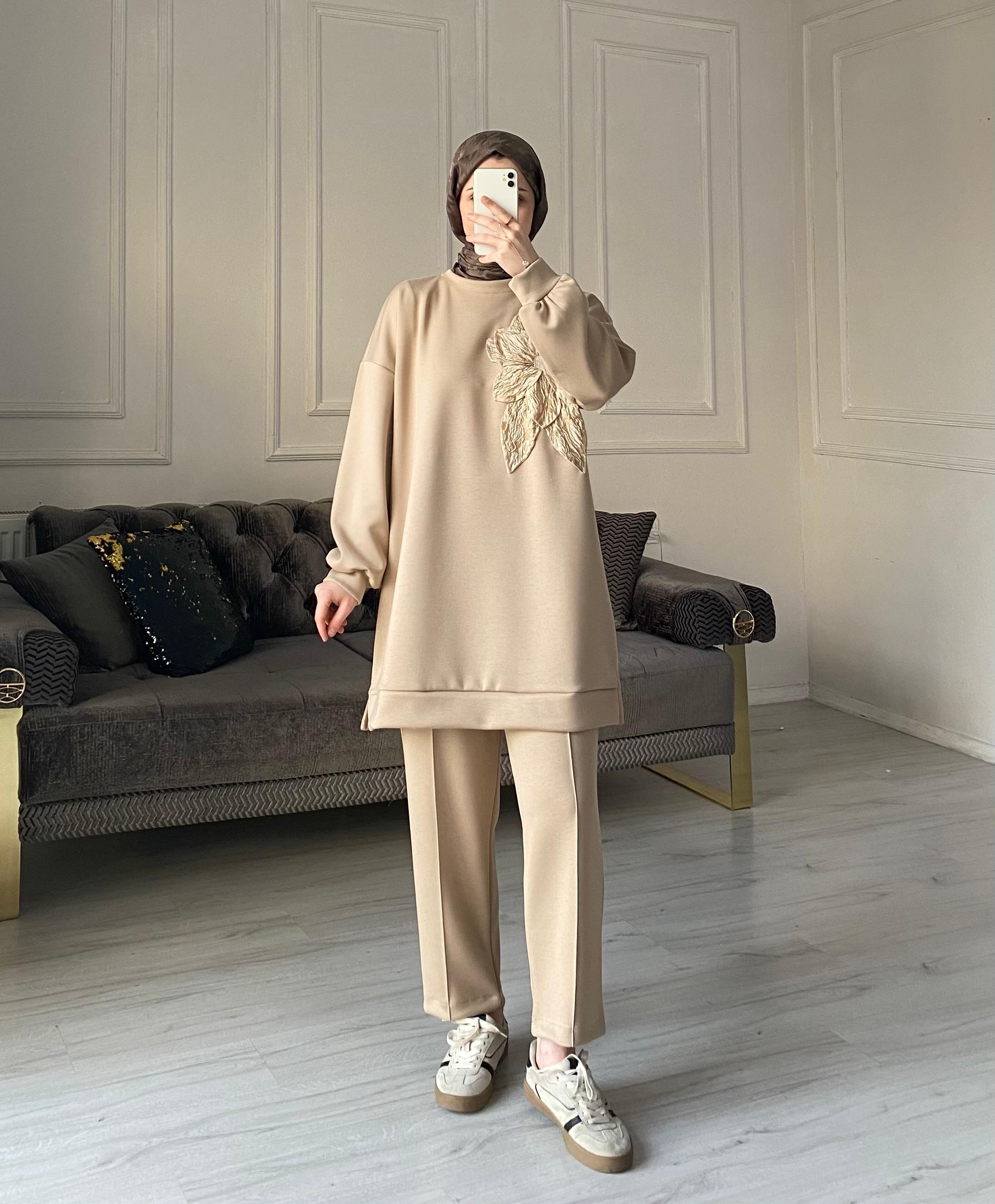 Manolya İkili Takım - Krem