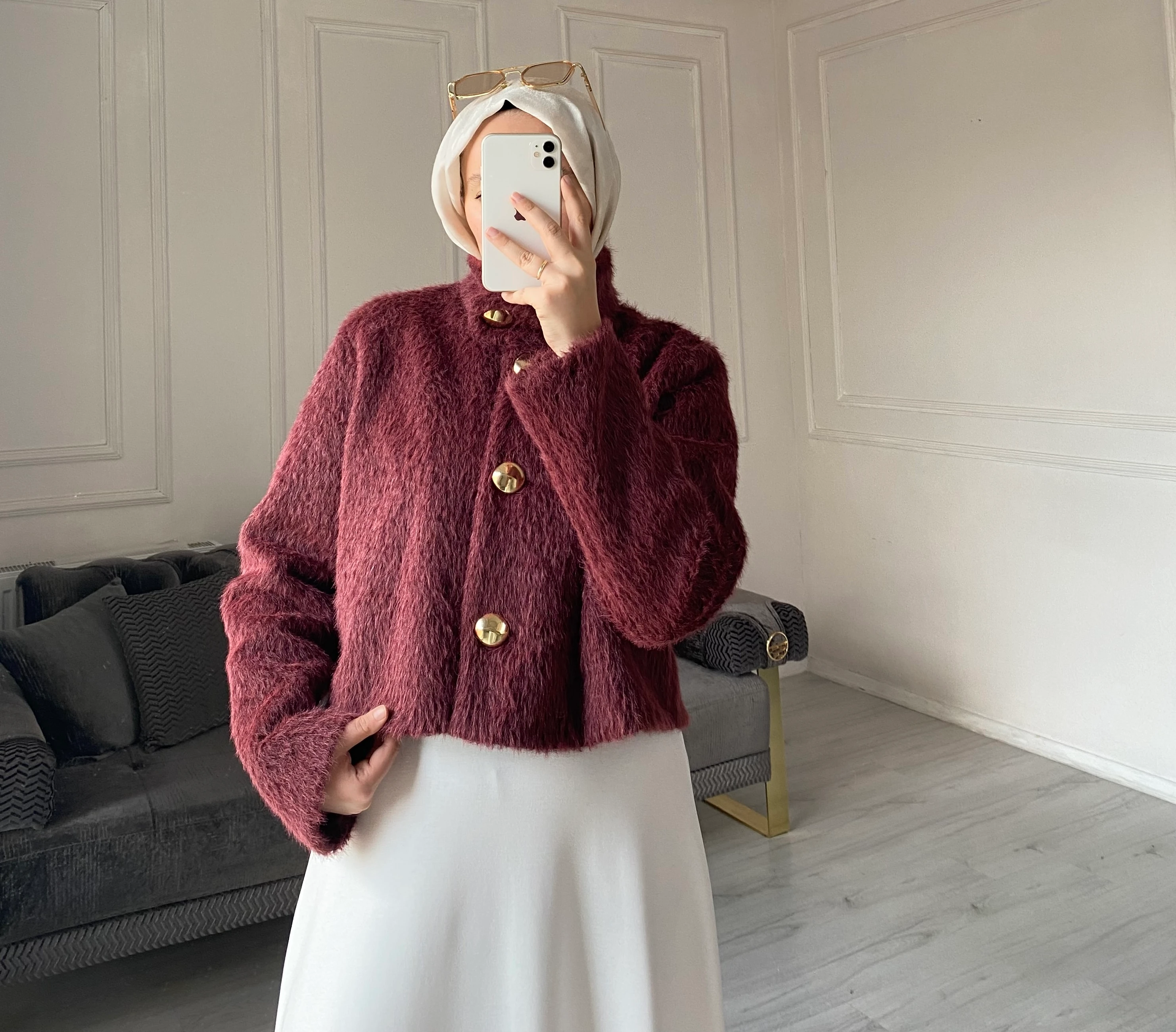 Danny Kürk Ceket - Mürdüm