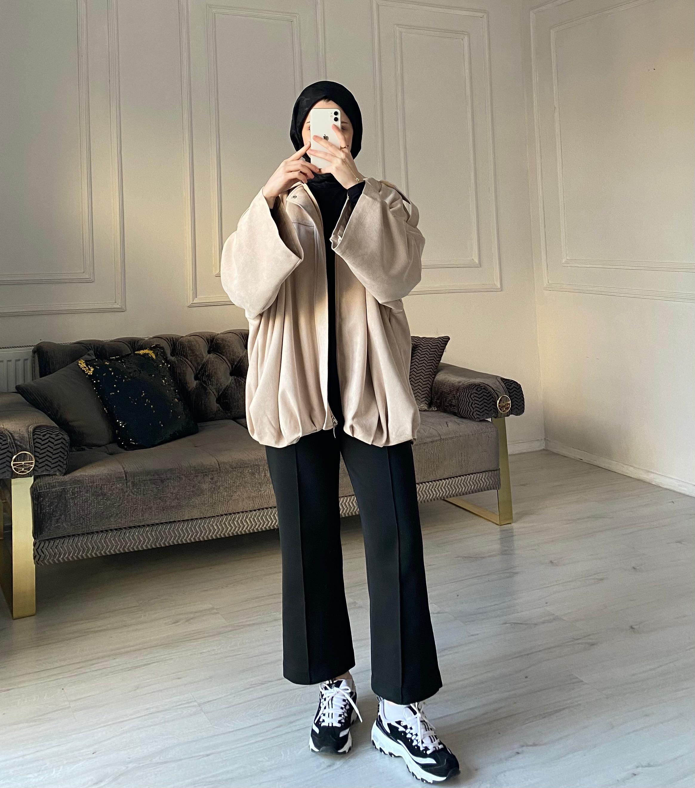 Alor Süet Ceket - Taş