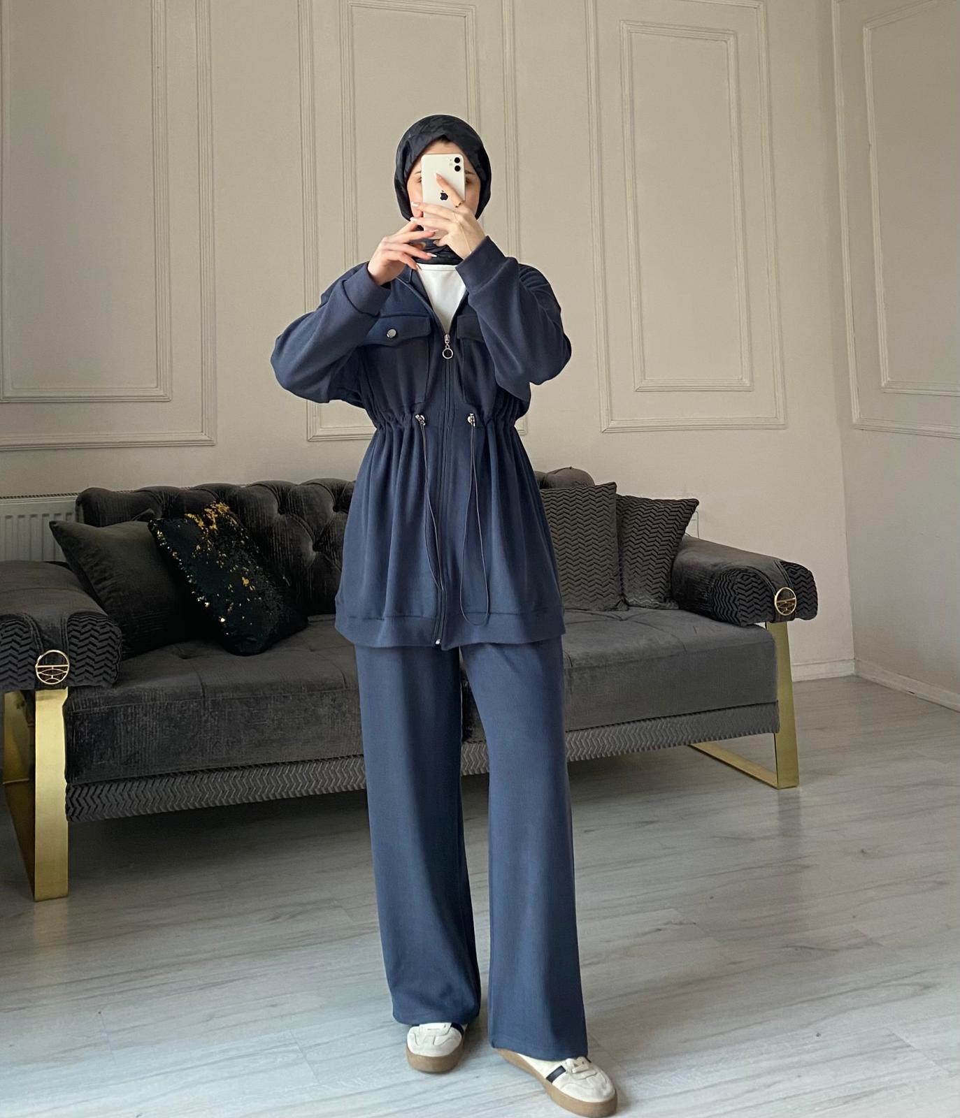 Mia Pantolonlu İkili Takım - Antrasit